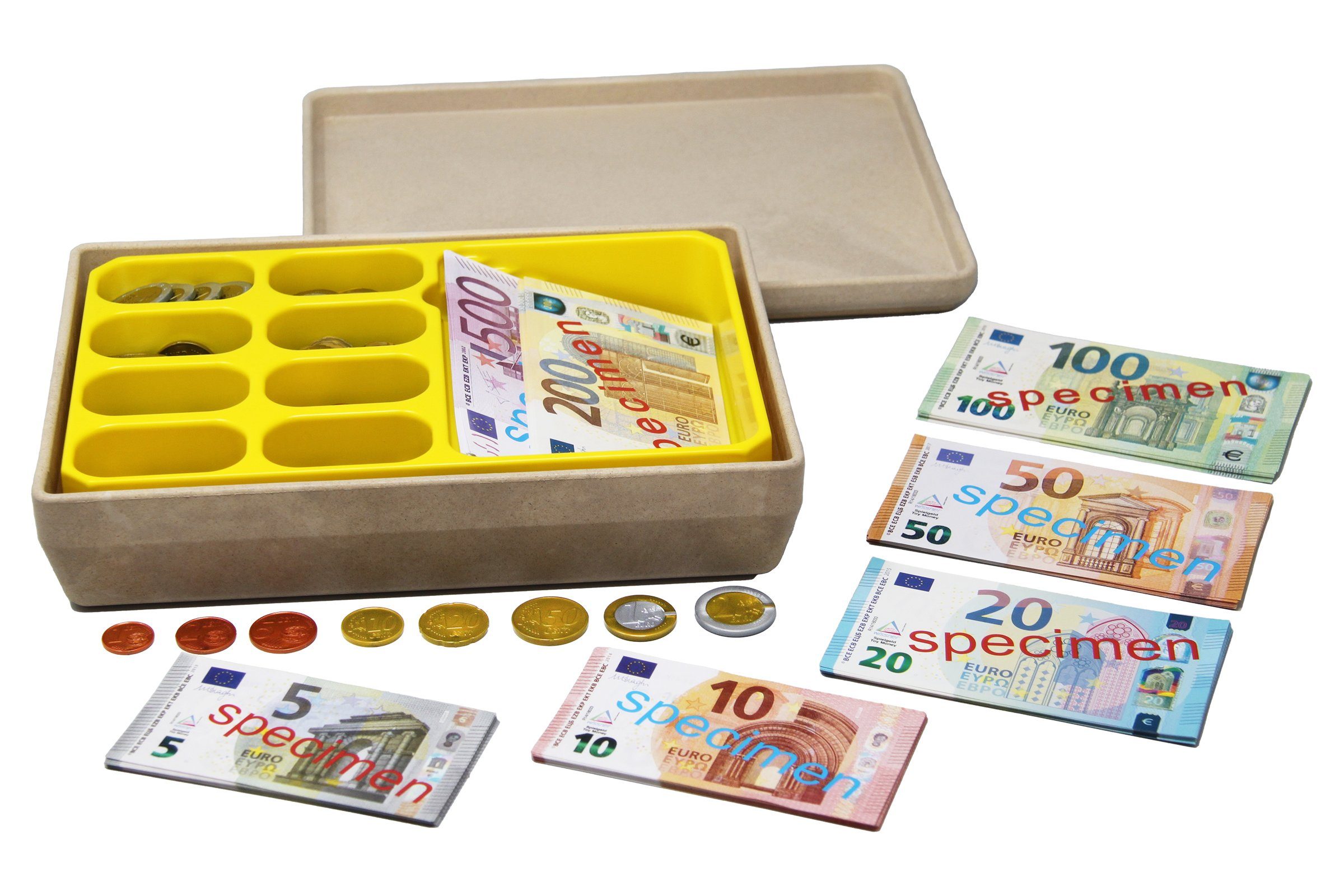 (290-St) Spielgeldbox Wissner® 130 Scheine lernen aktiv 160 + Münzen Lernspielzeug