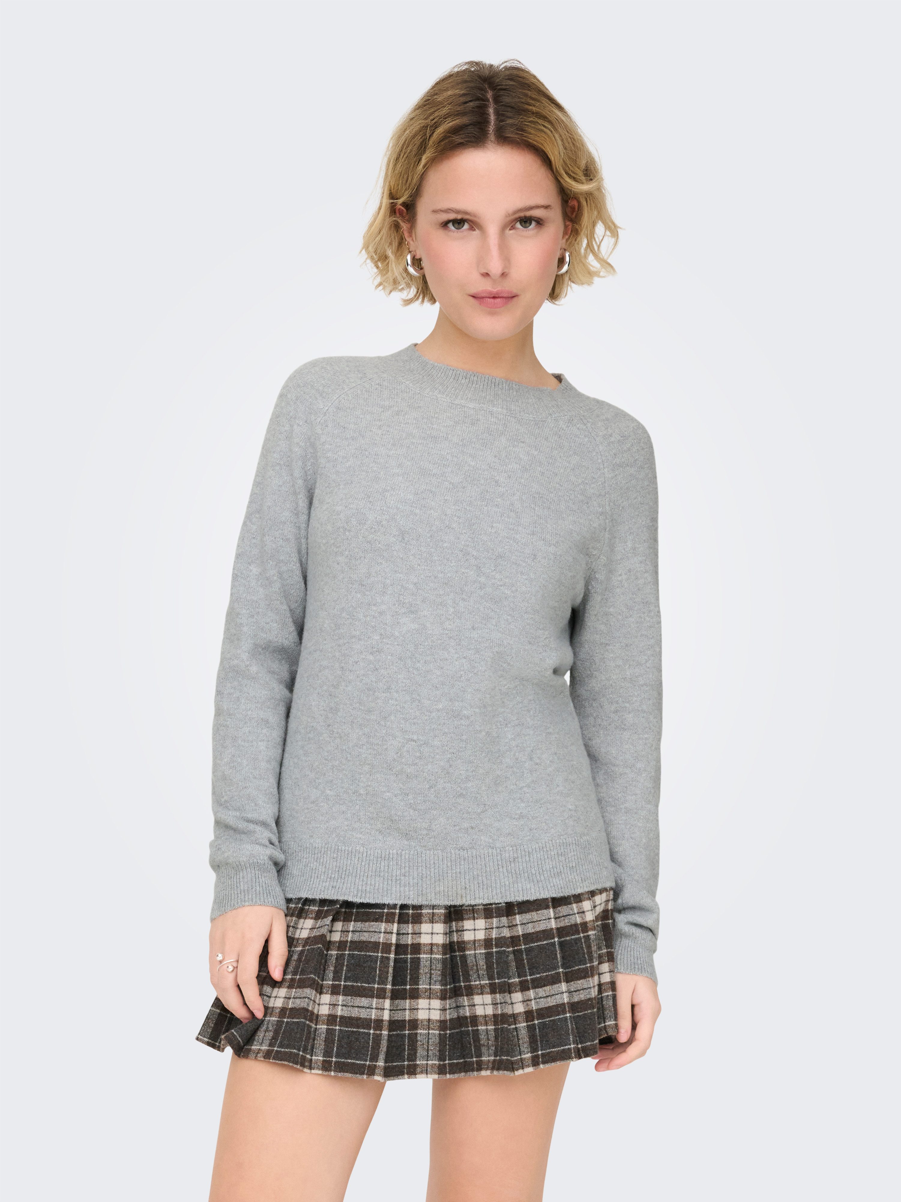 ONLY Rundhalspullover ONLRICA LIFE L/S PULLOVER KNT NOOS Materialmix, regul günstig online kaufen
