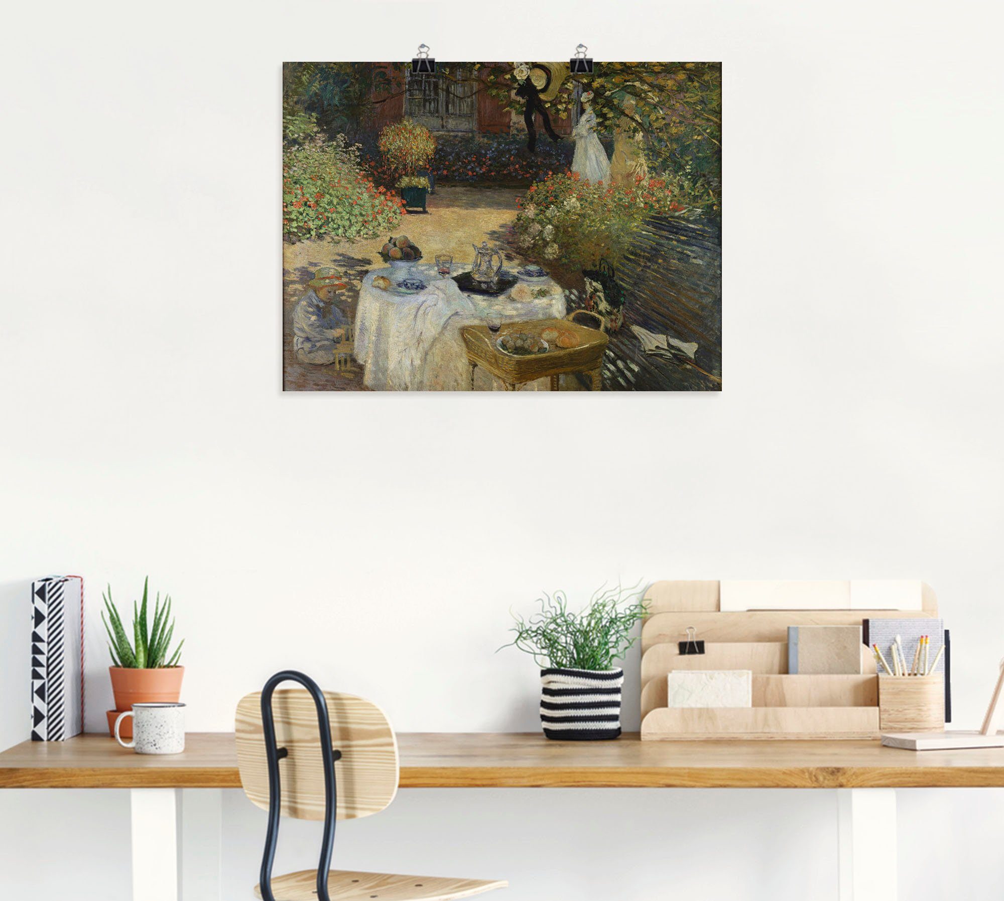 Im in Leinwandbild, Monets Artland Argenteuil, Garten Garten (1 als Größen oder Wandaufkleber St), Claude Poster versch. Alubild, in Wandbild