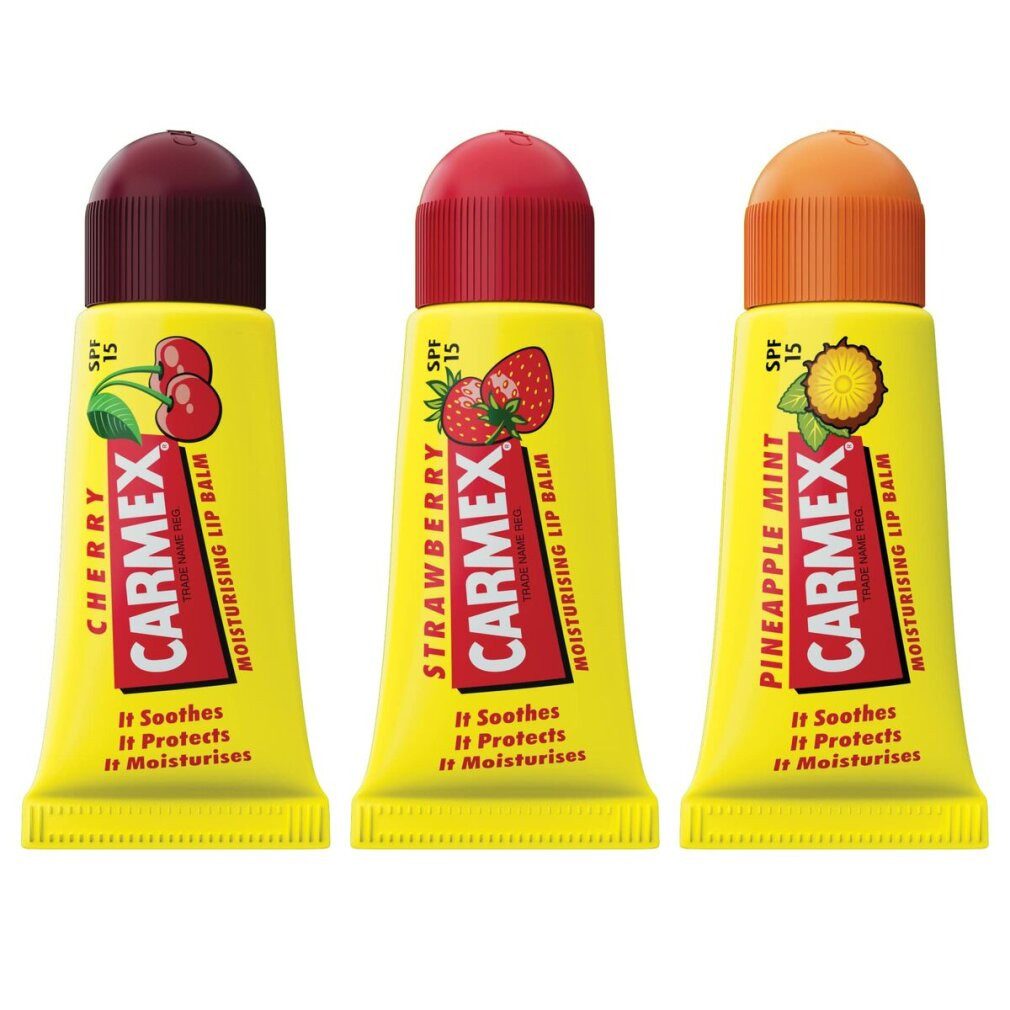 Carmex Lippenpflegemittel MINIS MOISTURIZING LIP BALM SPF15 TRIPLO 3 u