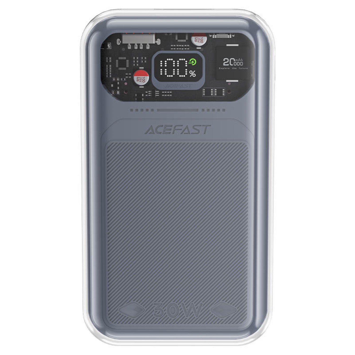 Acefast 20000mAh Sparkling Series Schnellladung 30W grau Powerbank