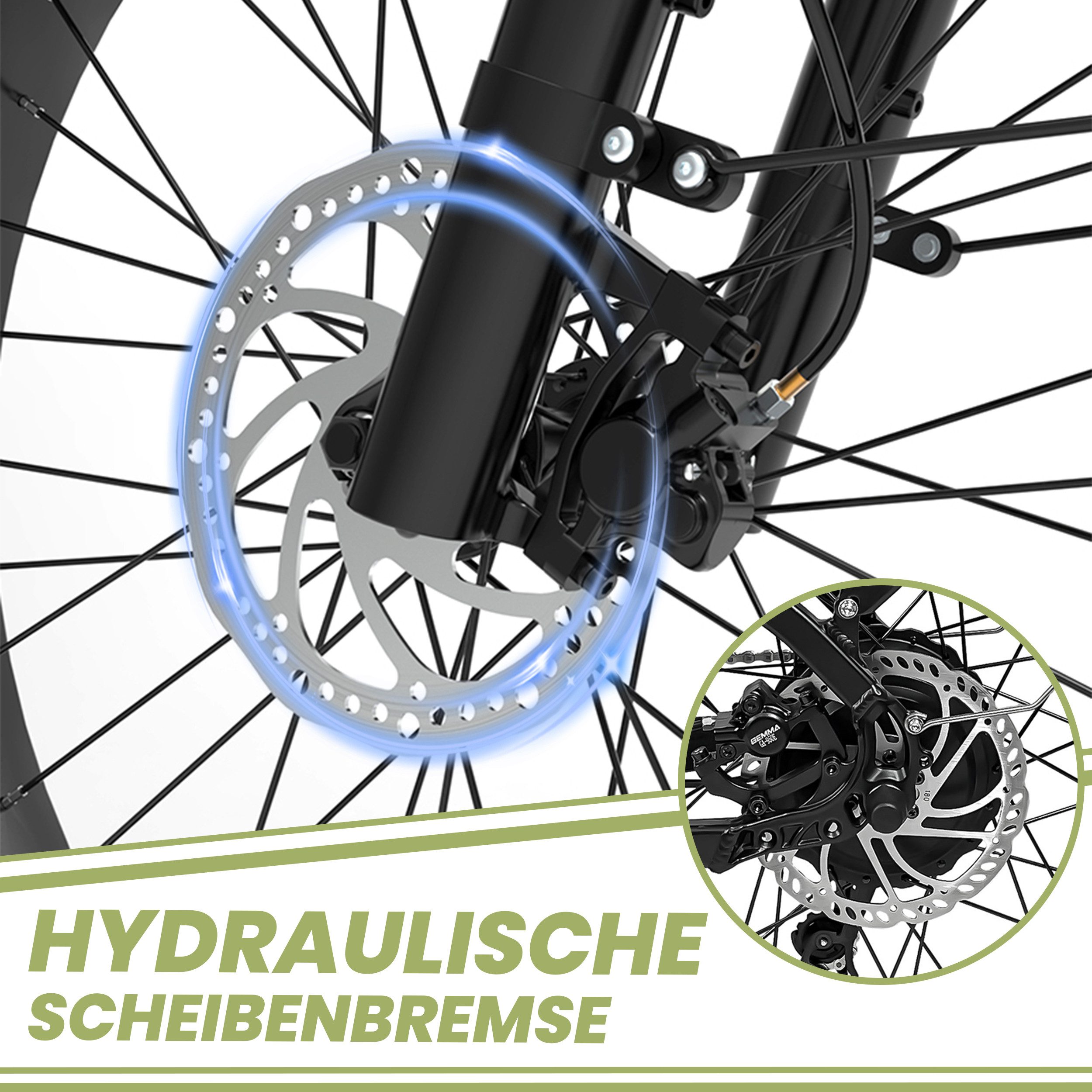 JOBOBIKE E-Bike Mountainbike 26x4,0 Zoll, 80 Nm, Robin/Apex, 130km, für Stadt, Berg und Gelände, 7 Gang Shimano, Kettenschaltung, Heckmotor, 672 Wh, 5 Stufen, Bremslicht, Elektrofahrrad, hydr. Scheibenbremse, ab 165 cm