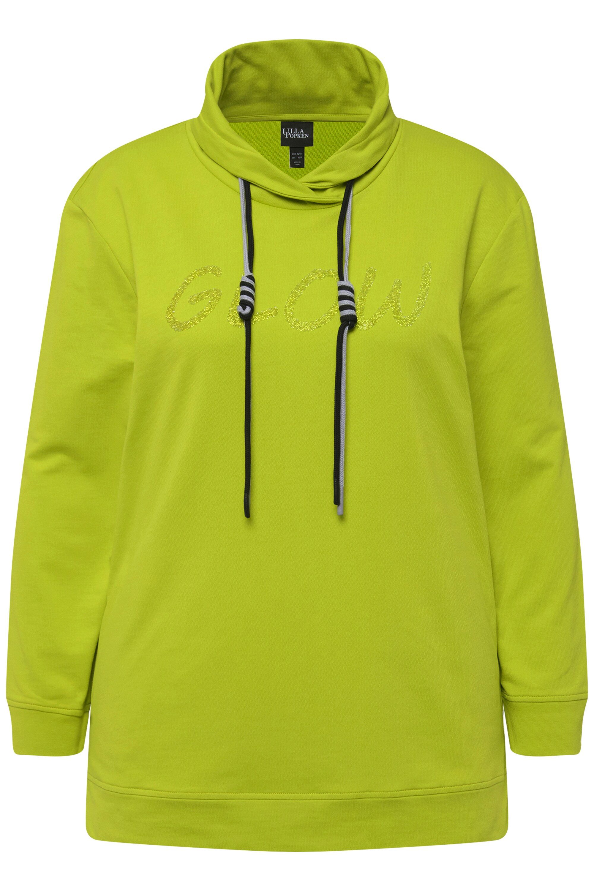 Ulla Popken Sweatshirt Sweatshirt Schriftmotiv Stehkragen günstig online kaufen