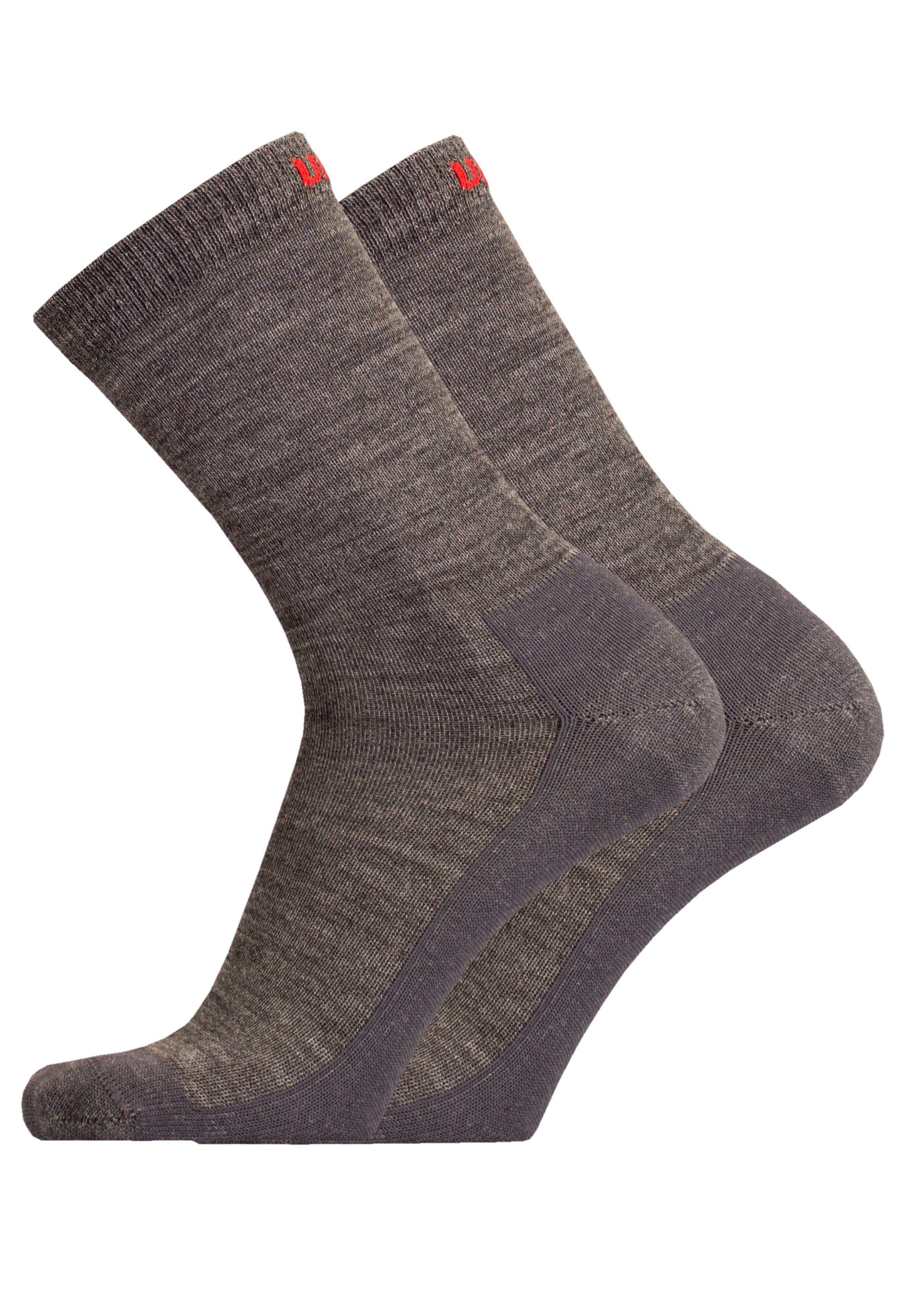 mit Socken (2-Paar) Sport-Schaft 2er grau TEIJO UphillSport Pack