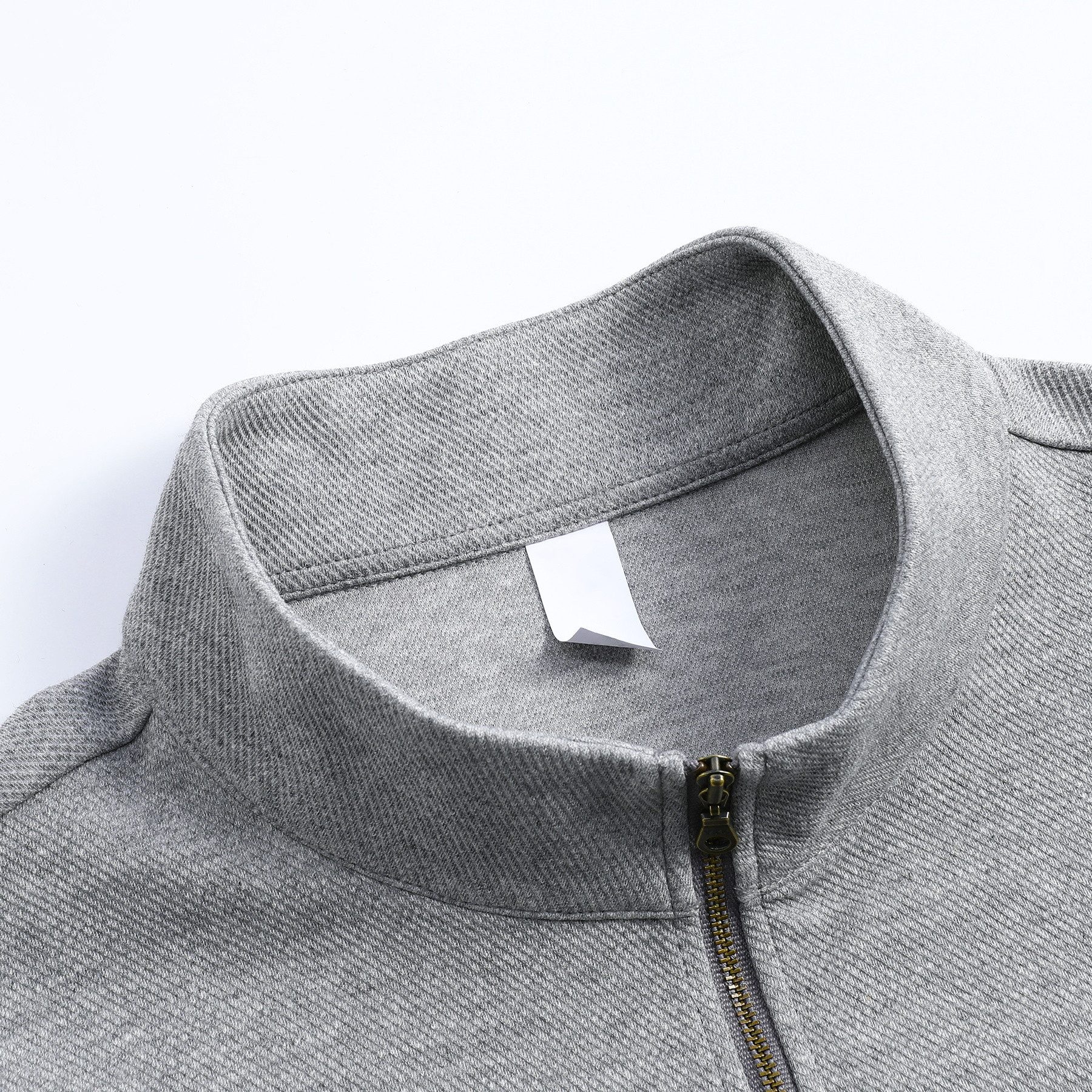 Allthemen Sweatjacke Herren mit Stehkragen Freizeitjacke Baumwolle Jacke für Herbst