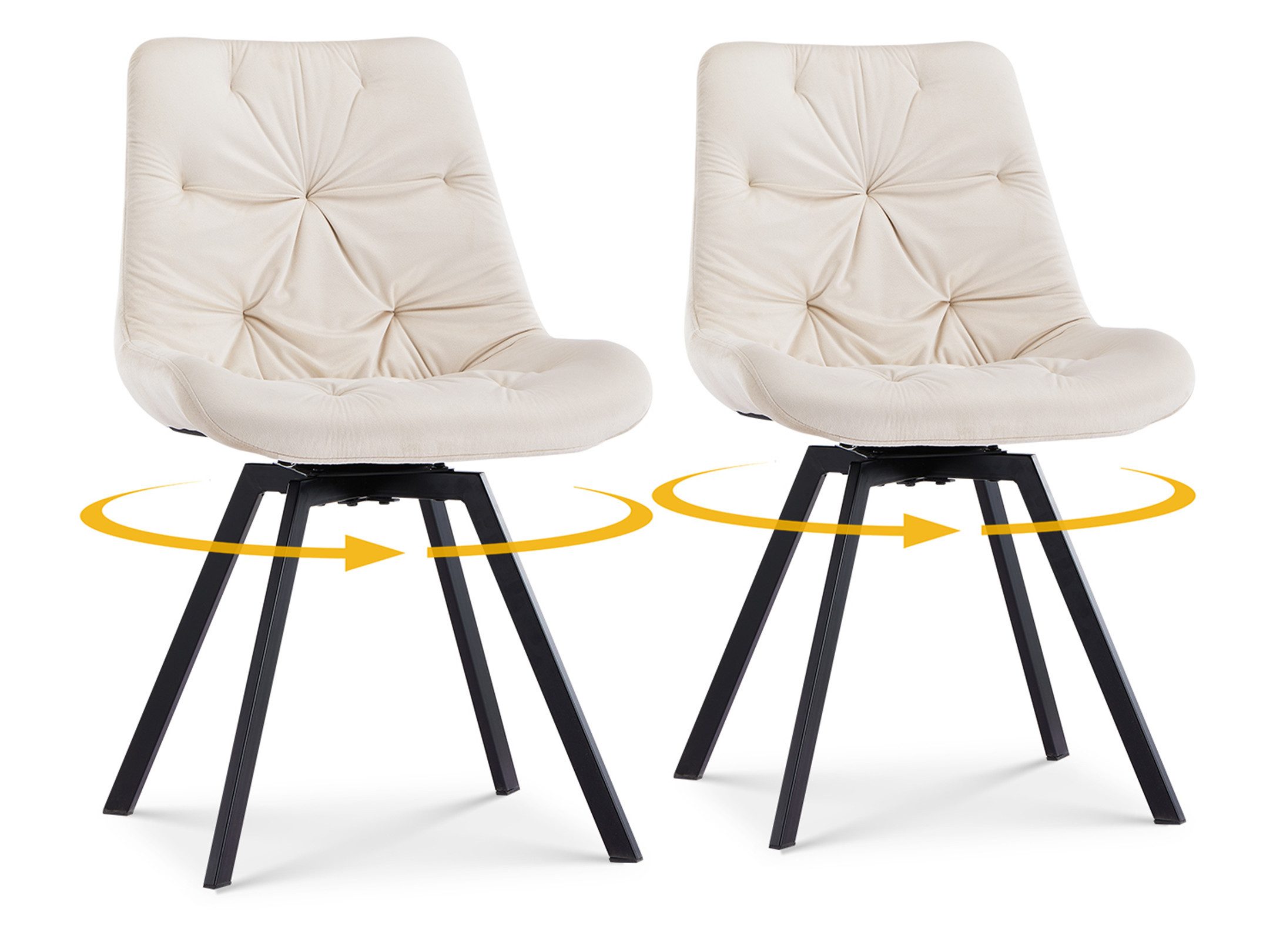Ofcasa Esszimmerstuhl Samt-Drehstuhl (2er Set, 2 günstig online kaufen