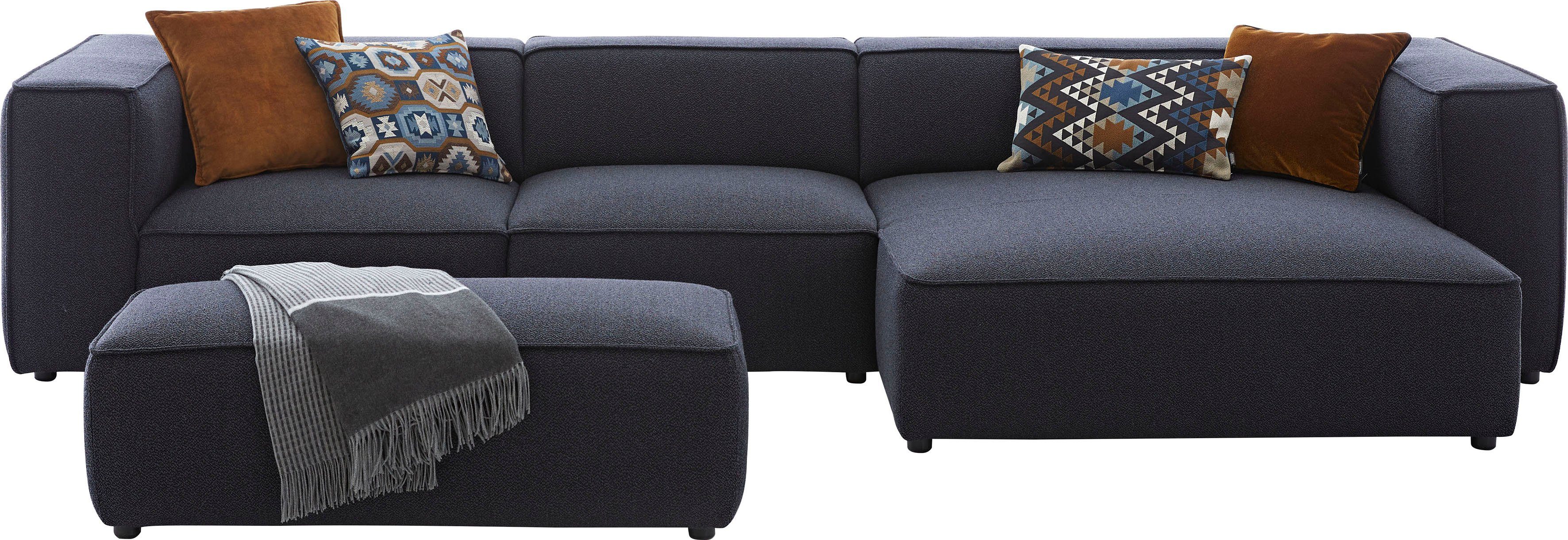 Ecksofa mit 341 around-the-block, eleganter cm W.SCHILLIG Federkern, mit Breite Biese,