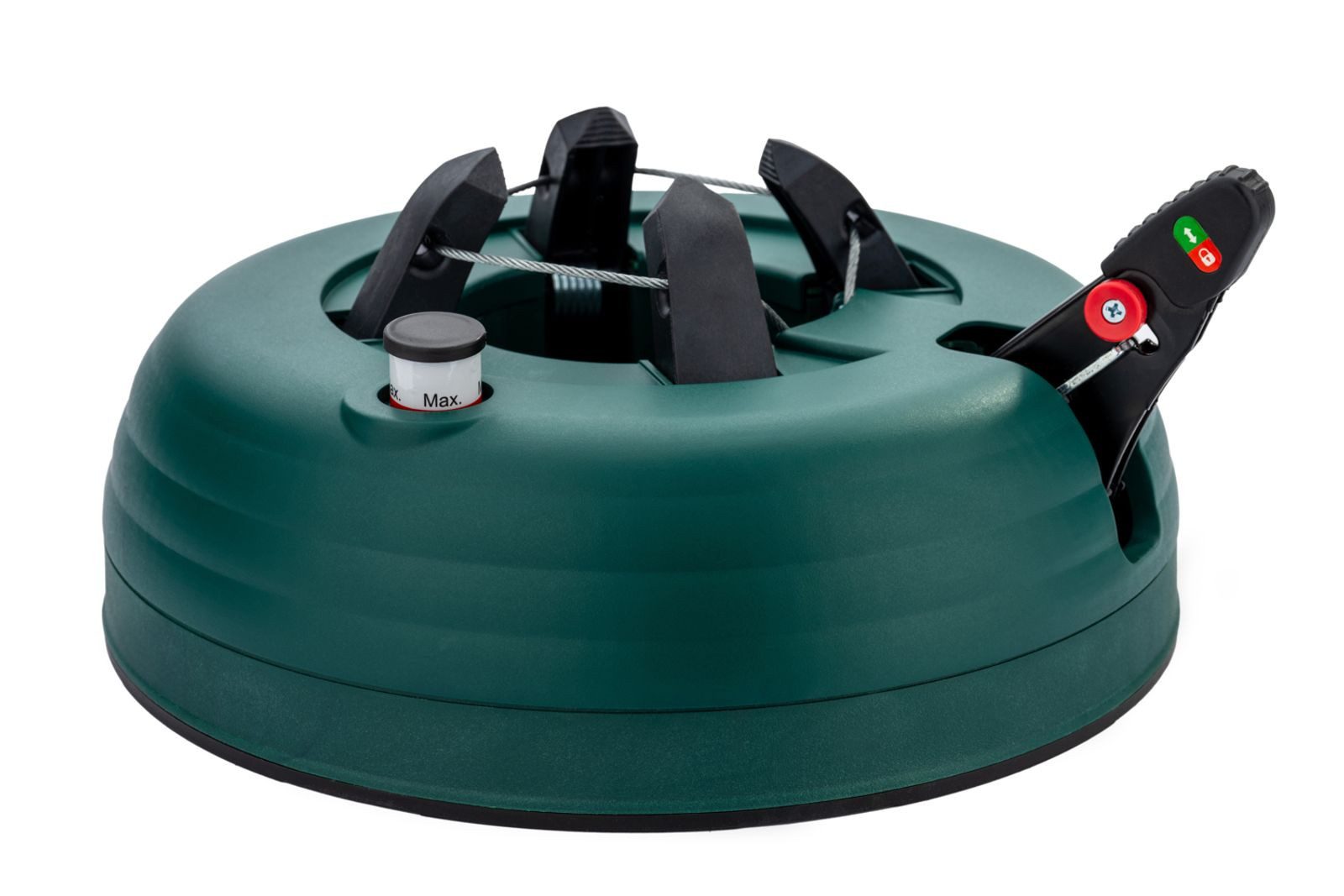BURI Christbaumständer Weihnachtsbaumständer mit Wassertank Fußhebel grün Christbaumständer
