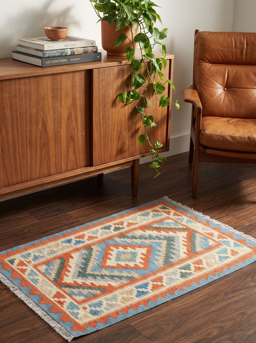 Looma Teppich Kelim Gashgai 123x81cm, rechteckig, Höhe: 5 mm, Gashgai, Schurwolle, Unikat