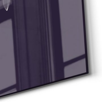 DEQORI Glasbild 'Elegante Liliengrafik', 'Elegante Liliengrafik', Glas Wandbild Bild schwebend modern