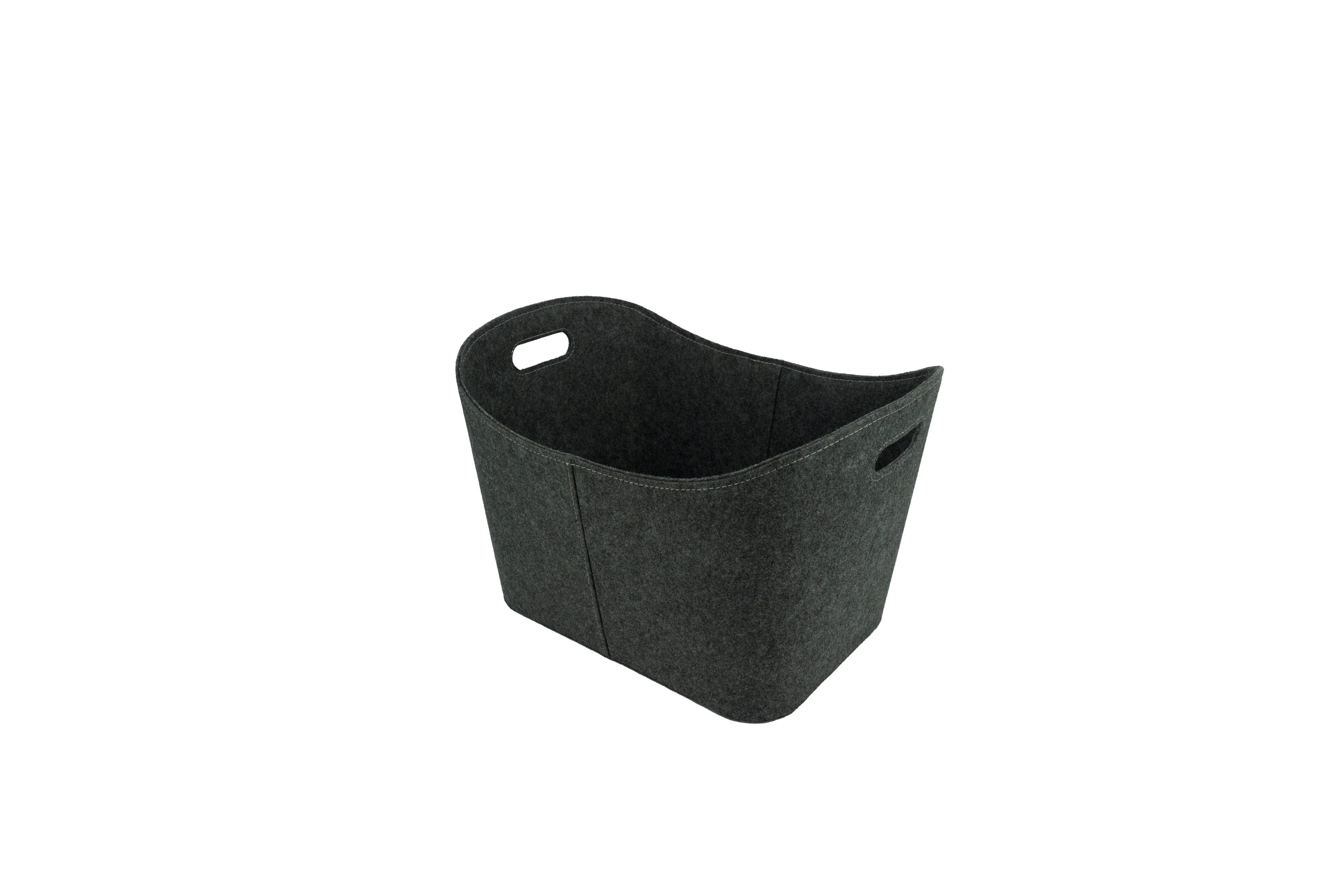 Valo Kaminholzkorb Valo Filzkorb Grau L x B x H 55 x 35 x 40, für Kaminholz