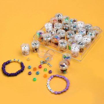 Kurtzy Aufbewahrungsbox Perlen Aufbewahrungsboxen - 30 Mini Boxen für Plastikperlen, Plastik Aufbewahrung für Perlen (x2) - 30 Mini Boxen