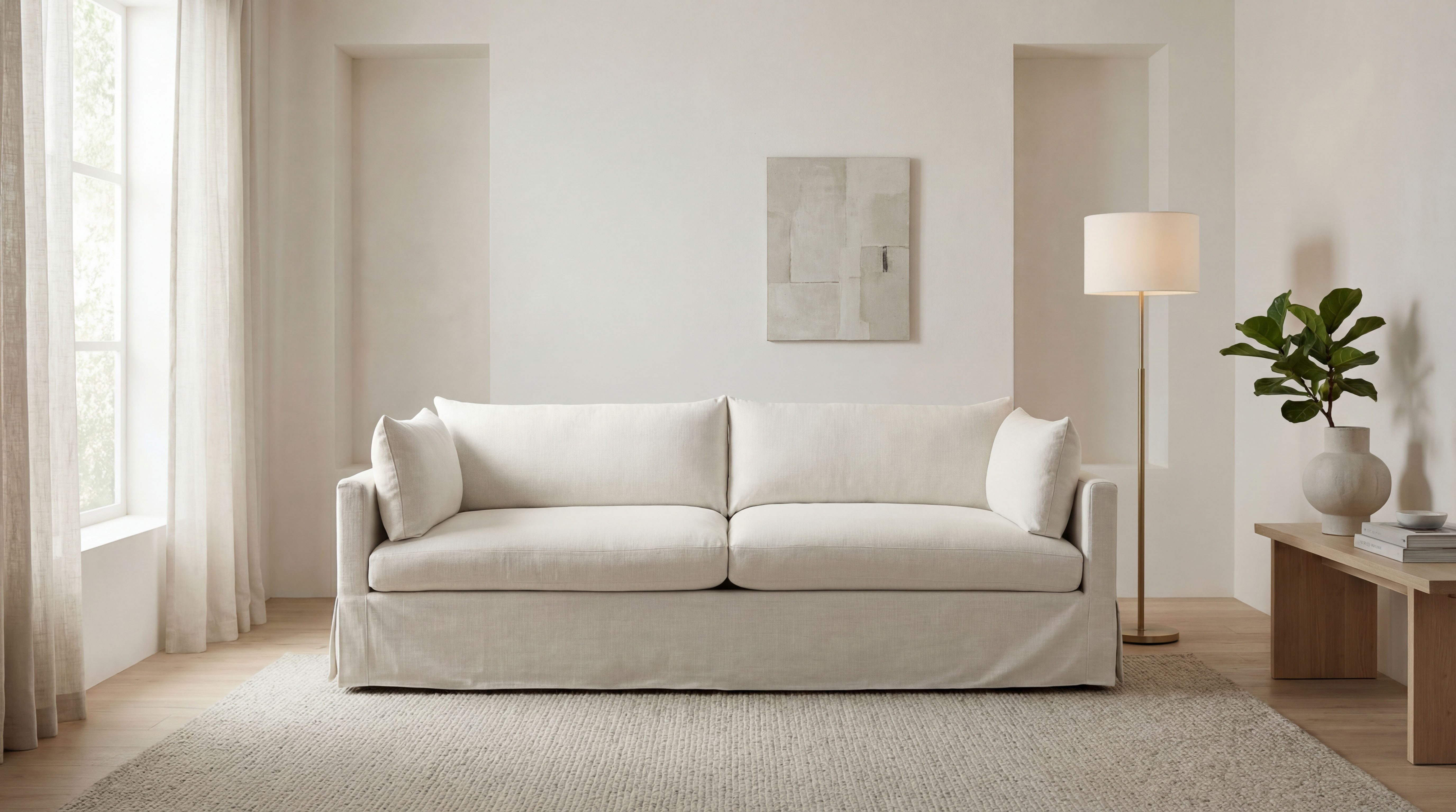 OTTO home 3-Sitzer Joucas, Hussensofa, Breite 244 cm, extra tiefe Sitzfläche, mit Faserball-Füllung für mehr Sitzkomfort