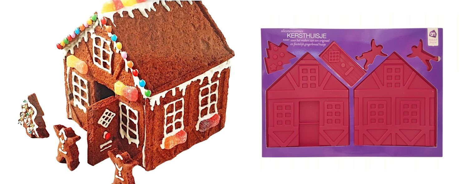 BURI Backform Lebkuchenhaus Backform Weihnachten Hexenhaus Knusperhaus Lebkuchen
