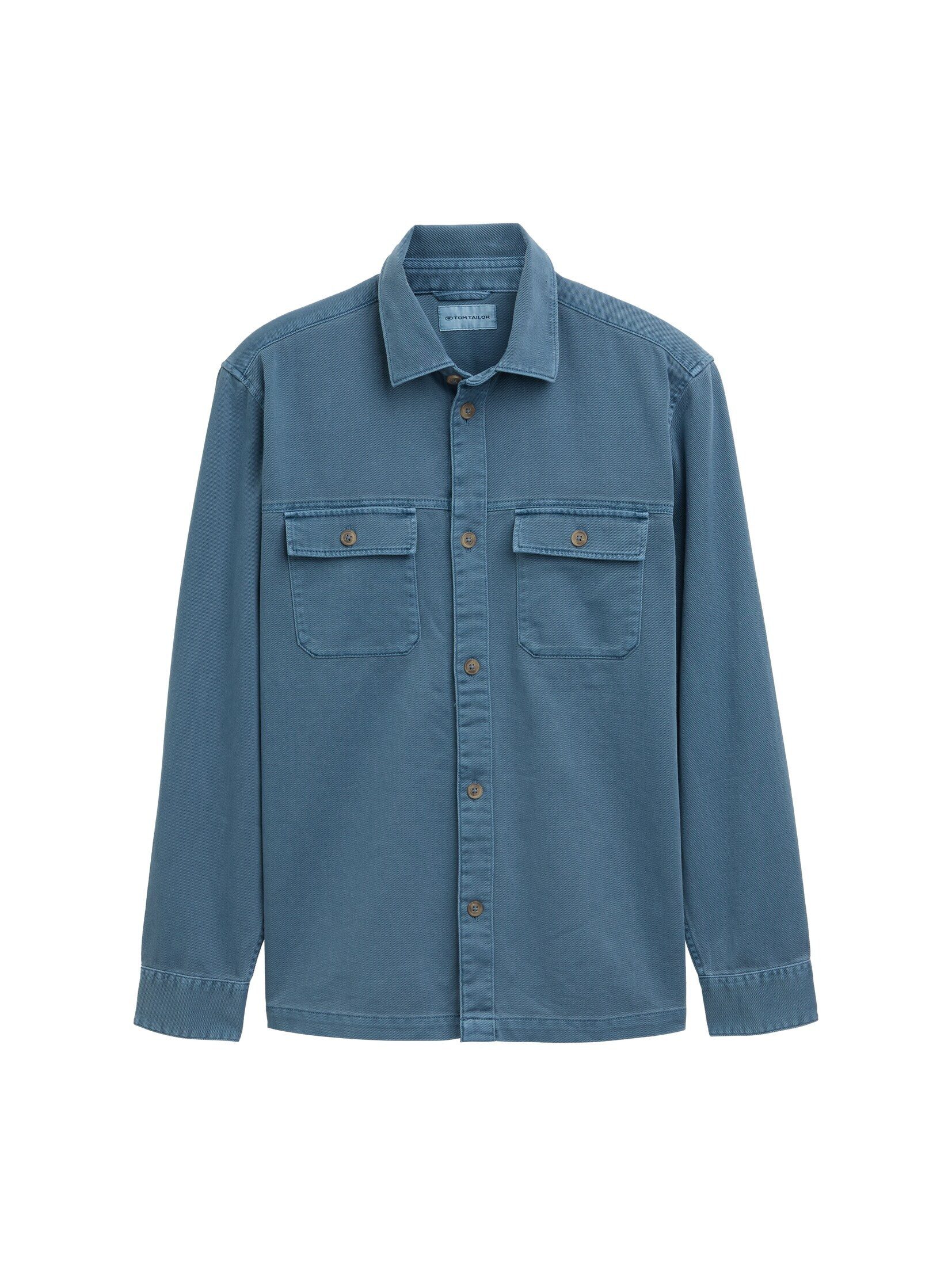 TOM TAILOR Langarmhemd Twill Overshirt aus günstig online kaufen