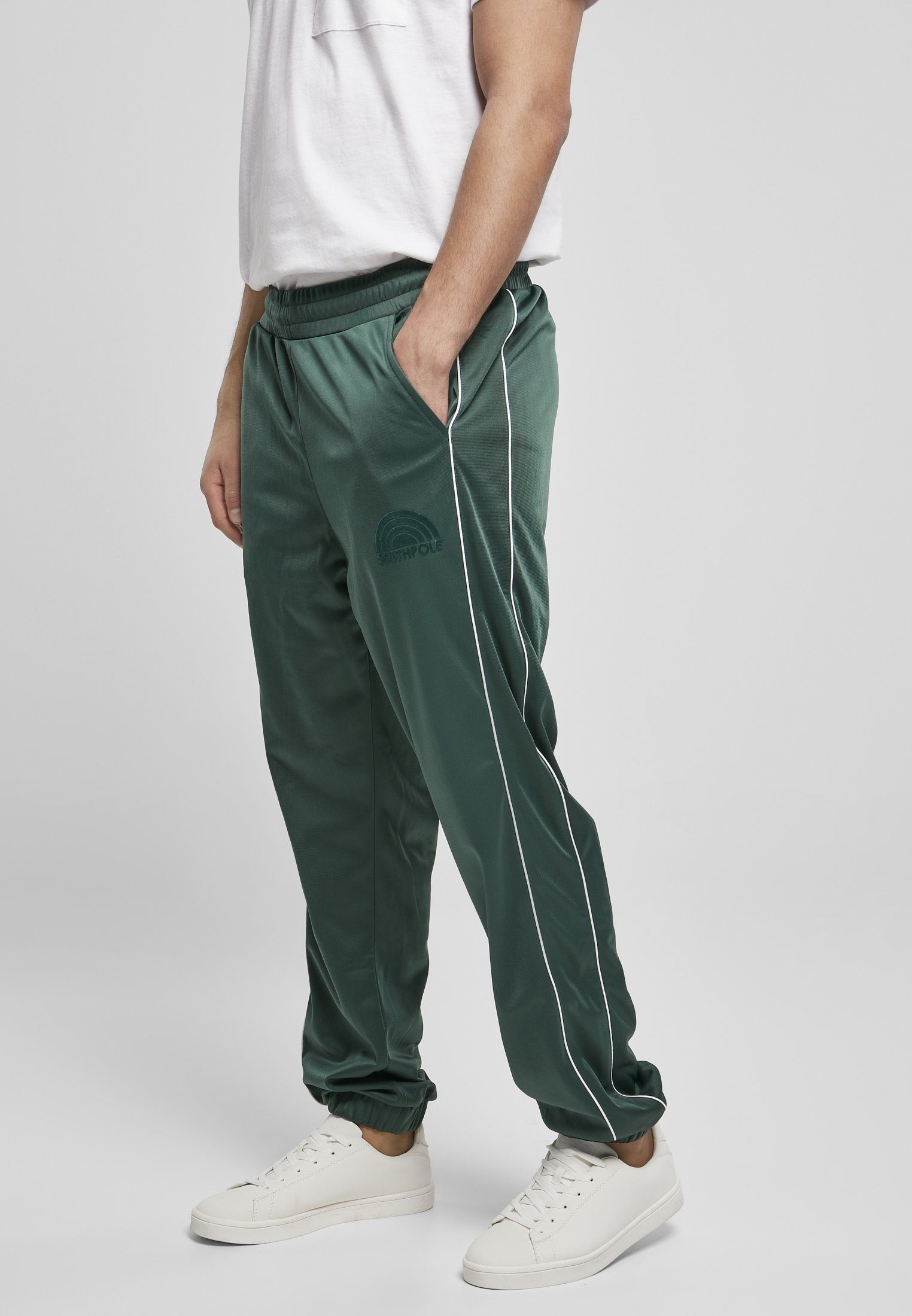 Southpole Stoffhose Herren Southpole Tricot Pants (1-tlg) darkfreshgreen