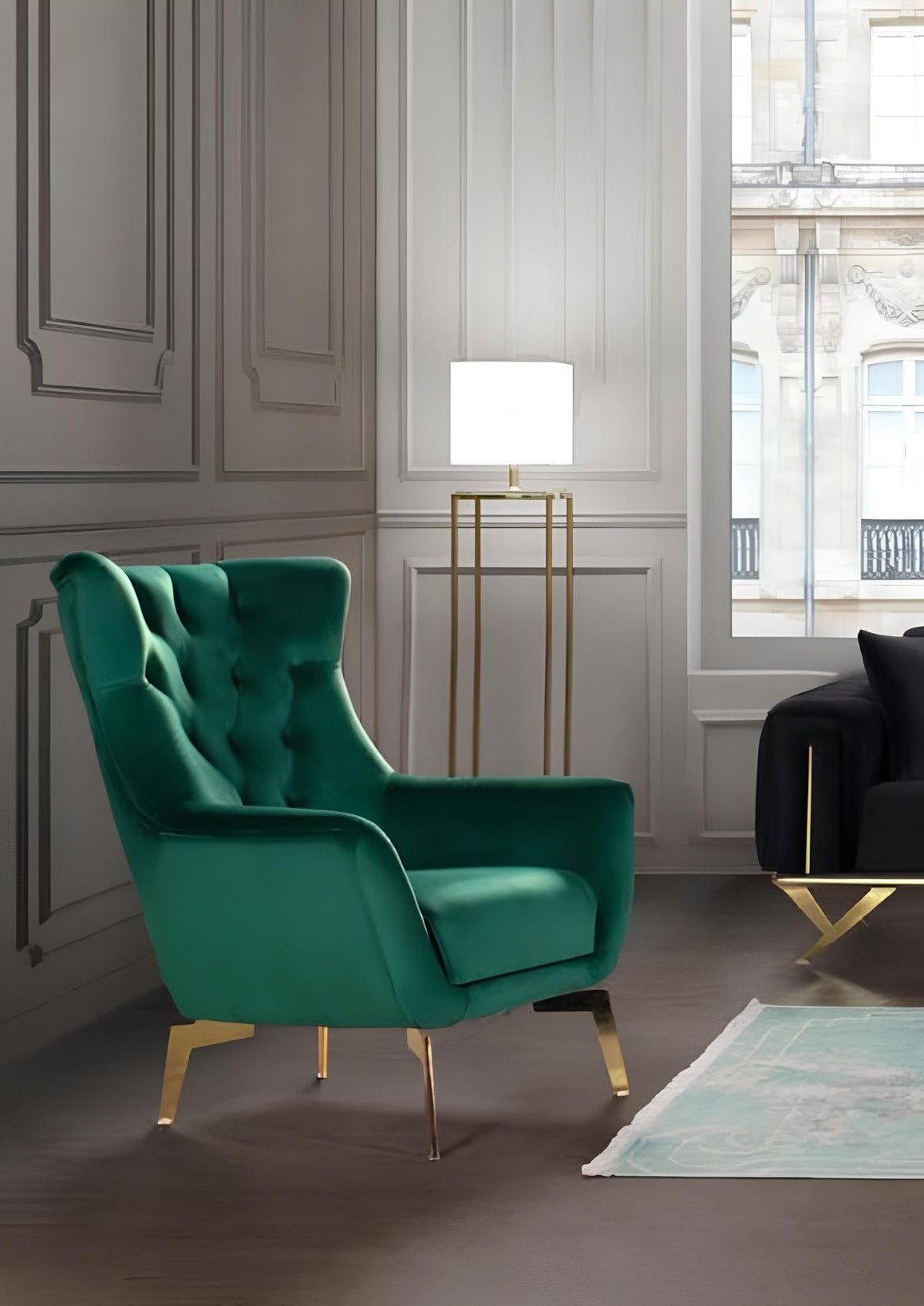 Sessel Luxuriöser Einsitzer Polstersitz im modernen Textil-Design