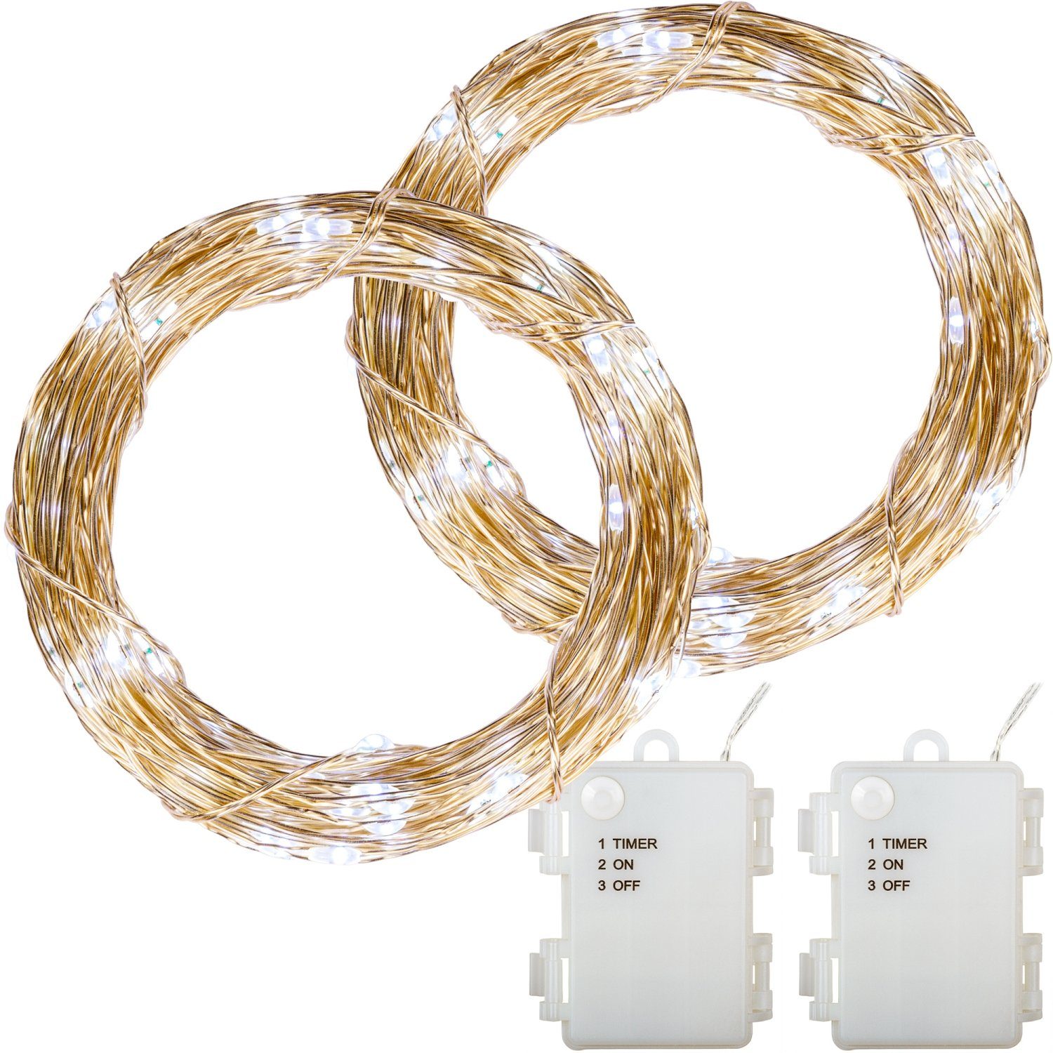 VOLTRONIC LED-Lichterkette VOLTRONIC 2er Set 50 günstig online kaufen