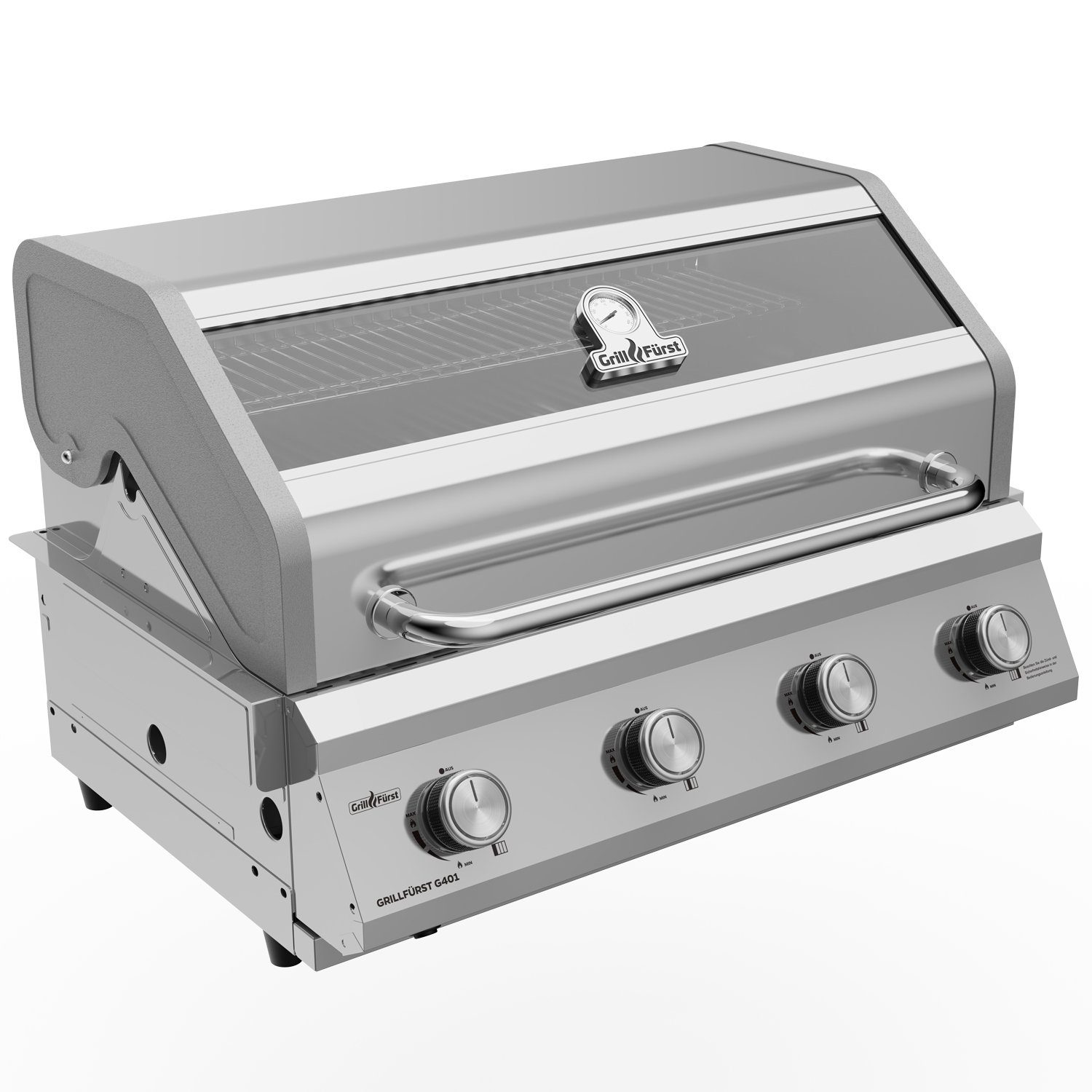 Grillfürst Gasgrill Grillfürst G401G 4-Brenner Einbaugrill mit Gusseisen Rosten
