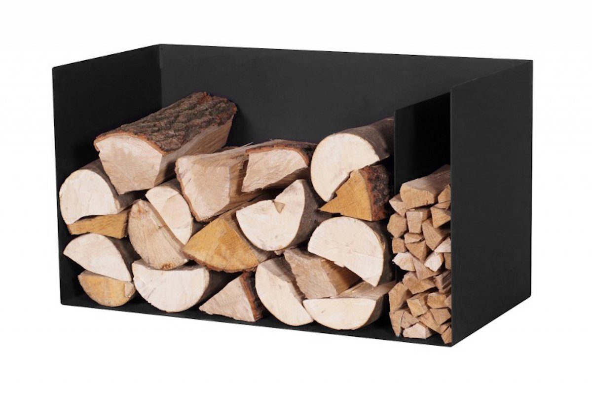 Markone Kaminholzregal Magnus Typ R126, Schwarz, Ofenregal mit Trennung für Holz, Kaminregal, Holzregal, Ofenregal, Trennung von Holz möglich – Bild 4 von 4