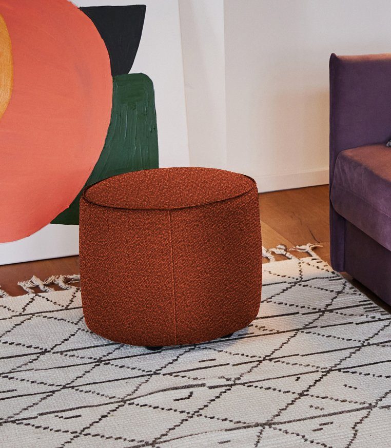 cm DROP HOME 50 TOM mit ø Pouf CHIC, TAILOR Kedernaht,