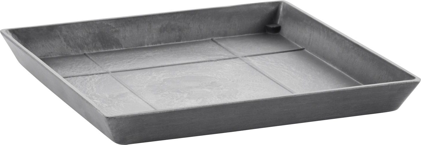 ECOPOTS Blumentopfuntersetzer SQUARE SAUCER Grey, BxTxH: 35,5x35,5x3,5 cm günstig online kaufen