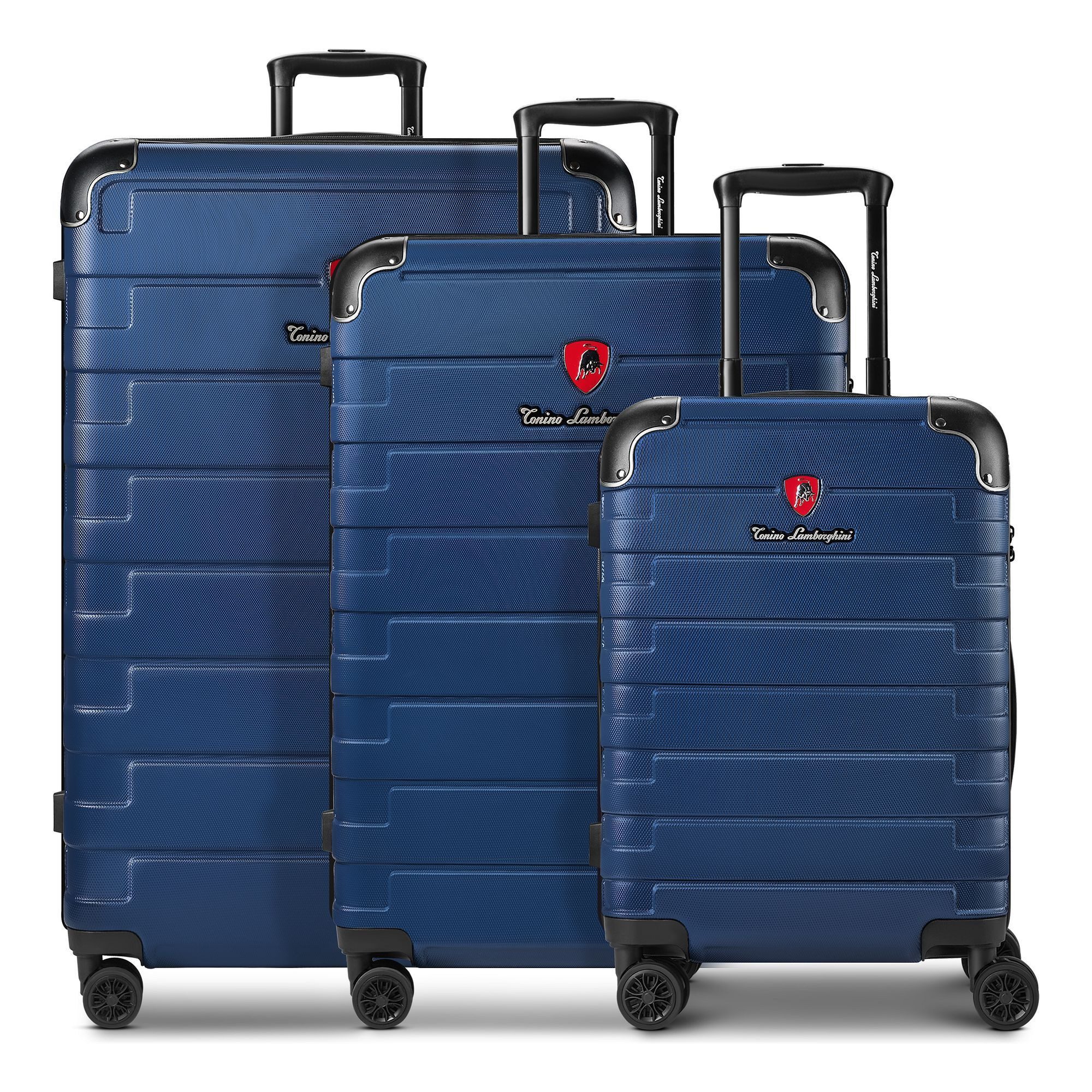 Tonino Lamborghini Trolleyset Milano, 4 Rollen, (3-teilig, 3 tlg), ABS