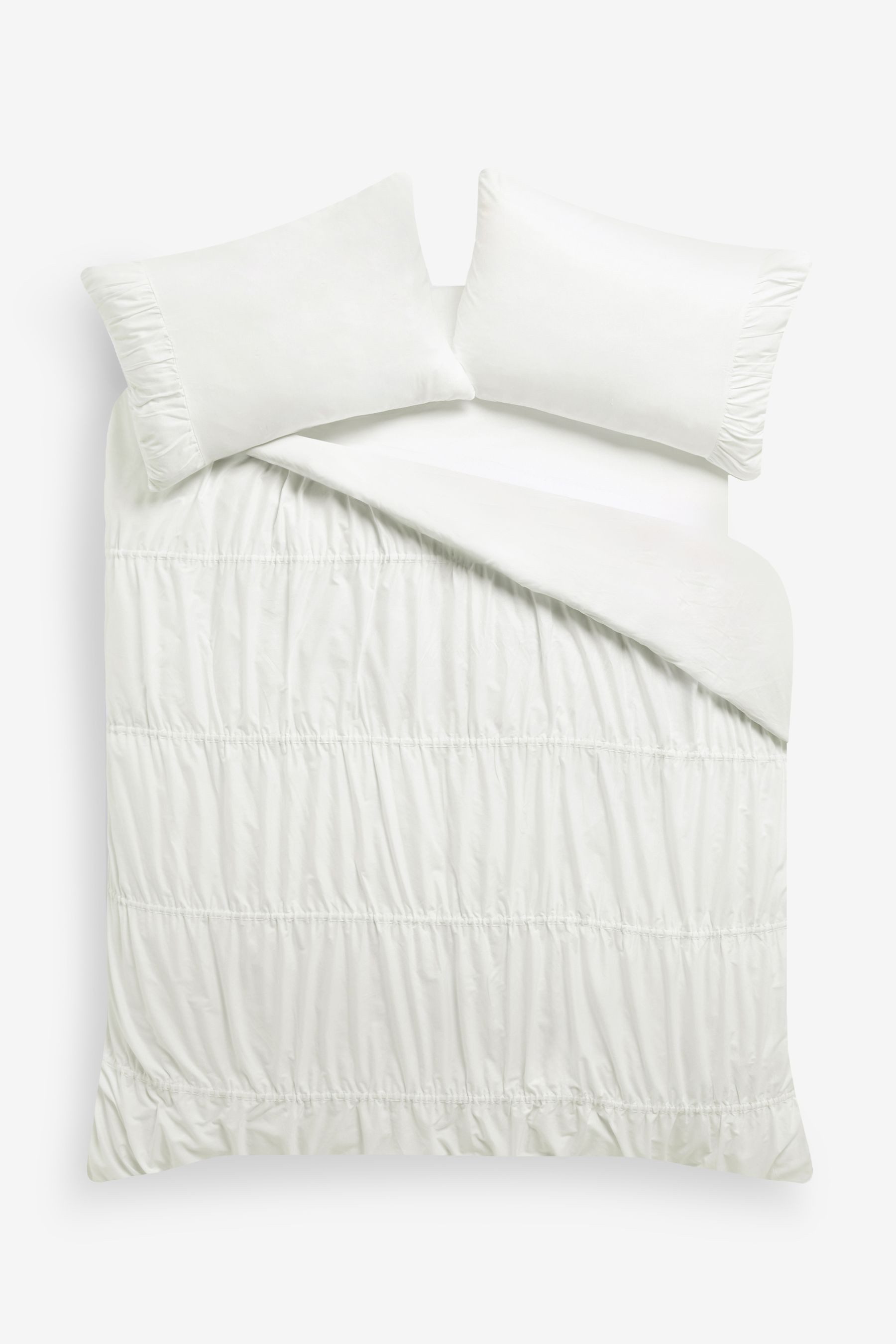 Next Bett-Set Bettgarnitur mit Raffung und Schleifen, 200 TC, Bezug: Baumwolle