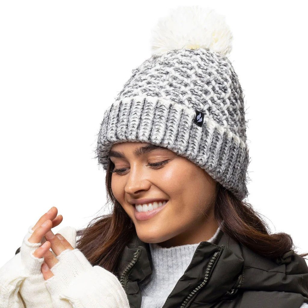 Heat Holders Bommelmütze warme Damen Pom Pom Mütze