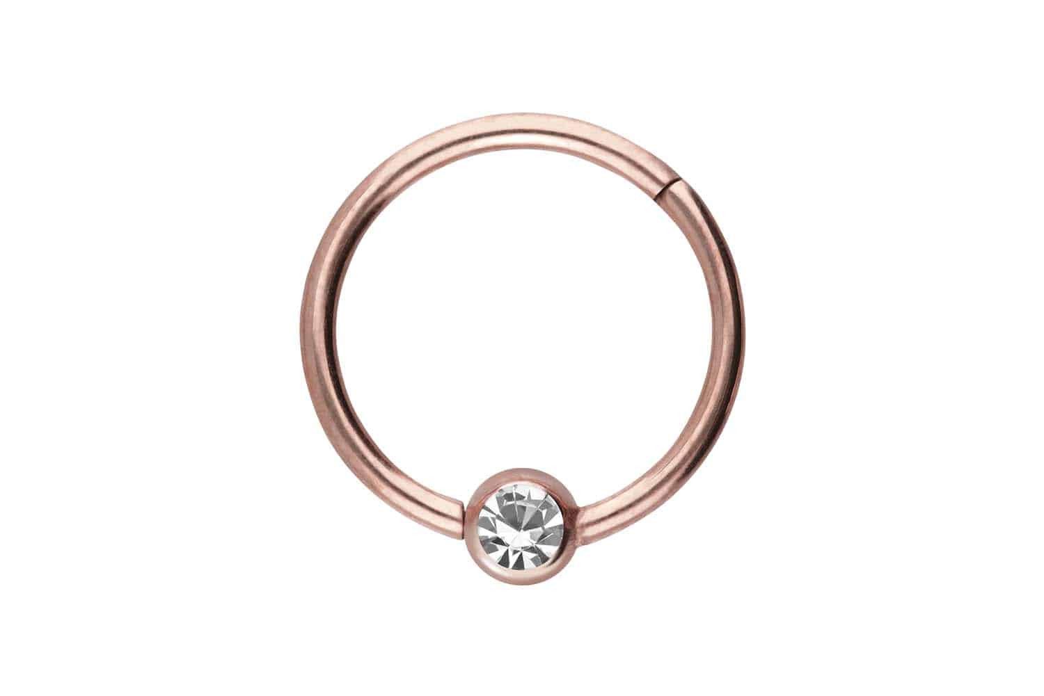 PIERCINGLINE Piercing-Set Titan Segmentring Clicker KRISTALL günstig online kaufen