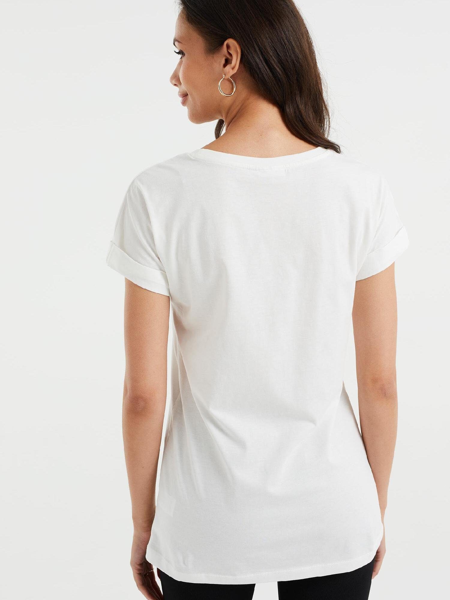 Fashion WE T-Shirt Weiß (1-tlg)