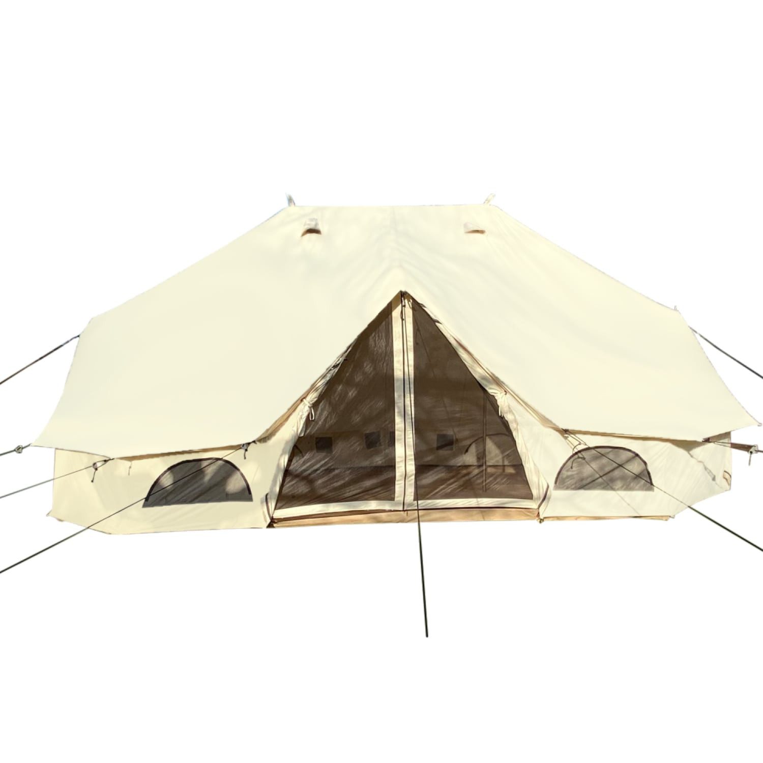 Skandika Tipi-Zelt Freya Gruppenzelt aus Baumwolle, Personen: 12, wasserdicht, Moskitonetze, aufrollbare Seitenwände, Glampingzelt