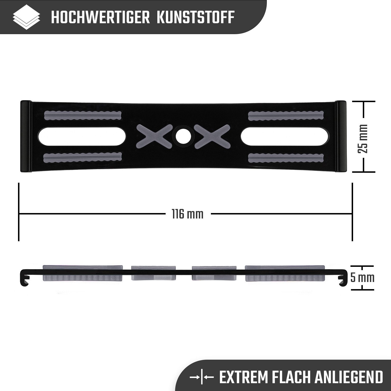 L & P Car Design Kennzeichenhalter für Auto rahmenlos universell unsichtbar, (2 Stück) – Bild 4 von 5
