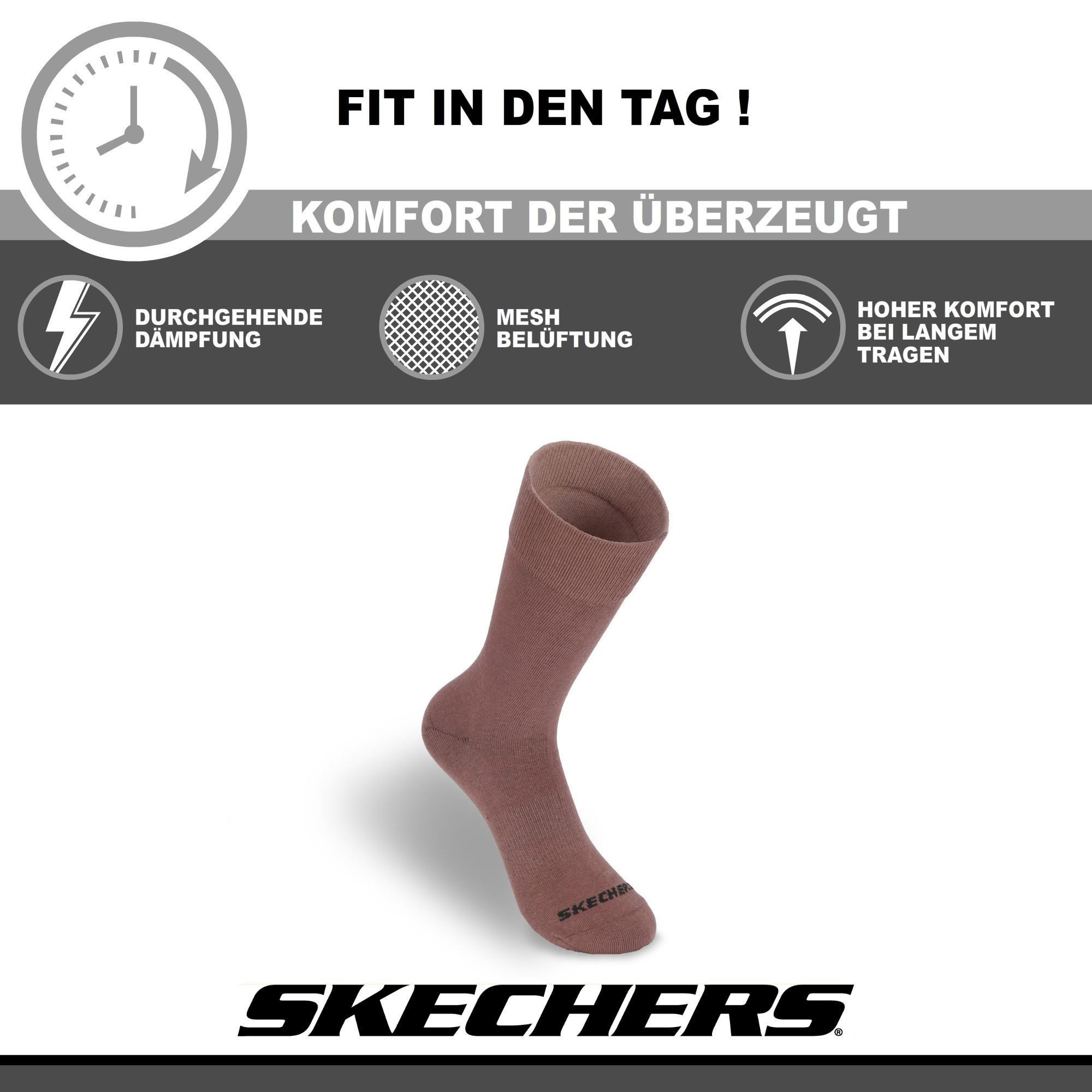 Skechers Businesssocken Herren - Atmungsaktiv - Eleganter Komfort für Business und Alltag Herren Socken mit angenehmen Fußklima - Ideal für Business-Schuhe