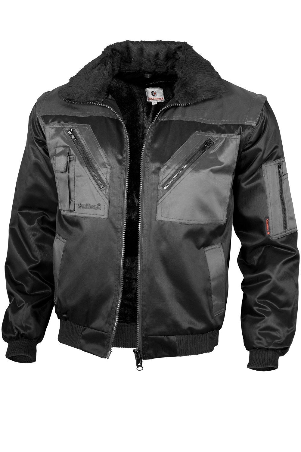 Qualitex Workwear Pilotenjacke modische 4-in-1 Arbeitsjacke günstig online kaufen