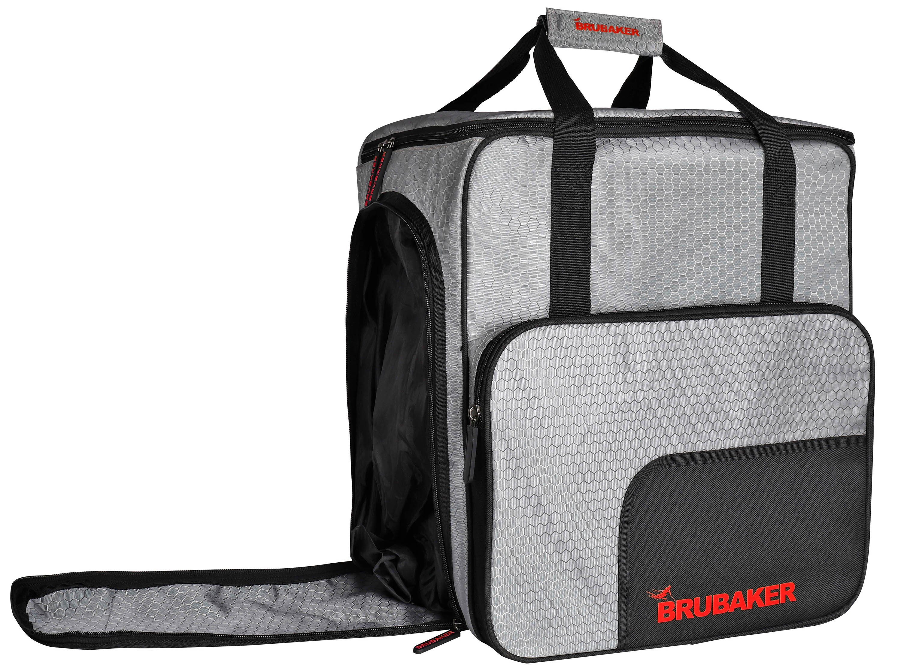 BRUBAKER Sporttasche Skischuhtasche, Skitasche für Skistiefel (1-tlg., reißfest und nässeabweisend), Komfort Stiefeltasche mit Rucksackfunktion für Skischuhe, Helmtasche
