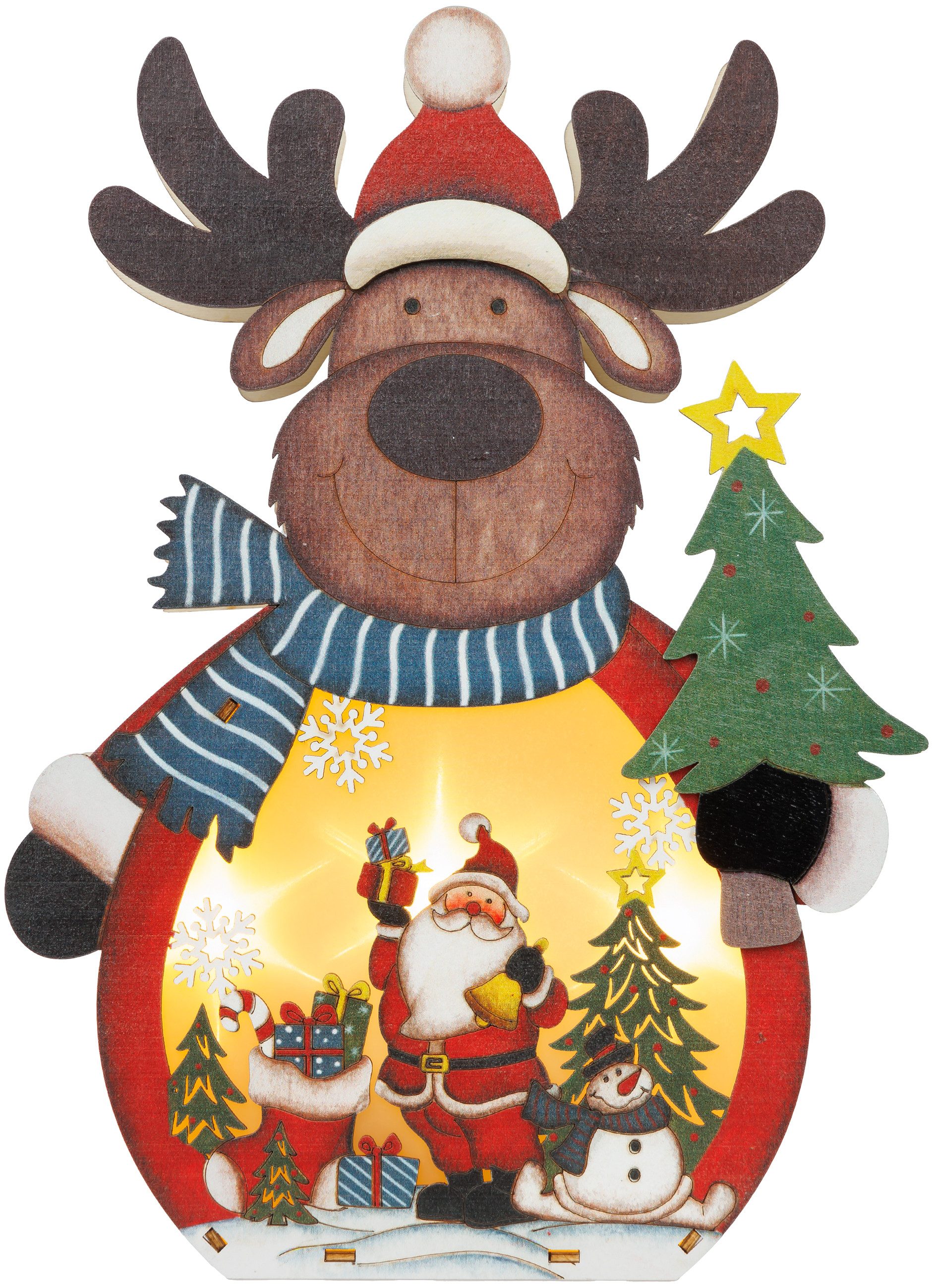 SIKORA Weihnachtsfigur DK01 LED XL Figur aus Holz Weihnachtsdeko Herbst-Win günstig online kaufen
