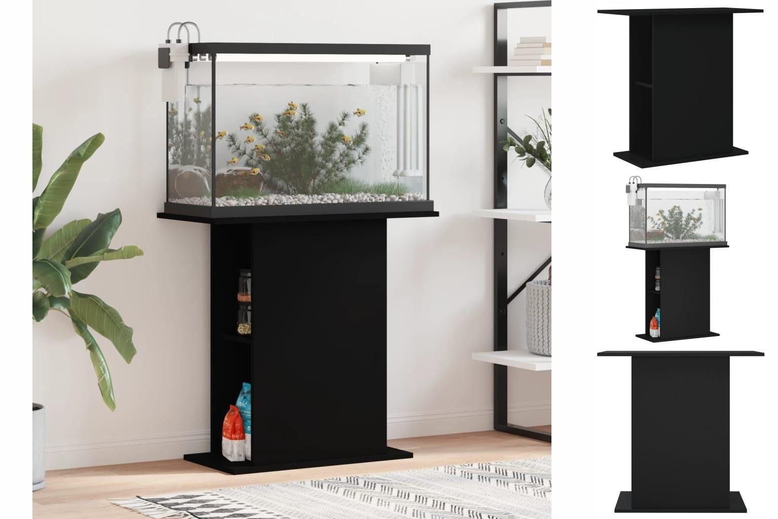 vidaXL Aquariumunterschrank Aquariumständer Schwarz 36x75x72,5 cm Holzwerkstoff Aquarium Unterstan | Schränke