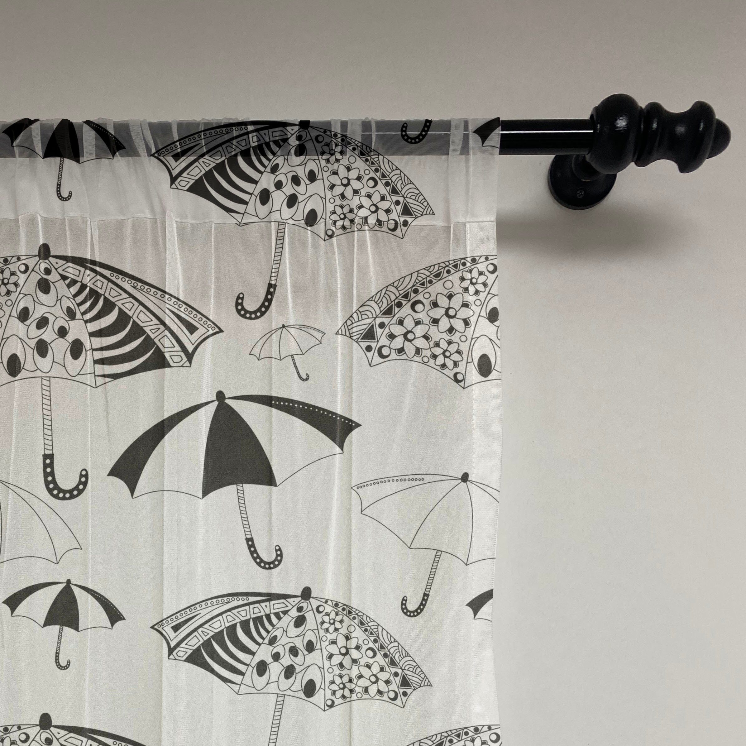 Regenschirme Drapierung Party Abakuhaus, 2 Weiß schiere Hochzeit für Panels, Aufwändige Gardine