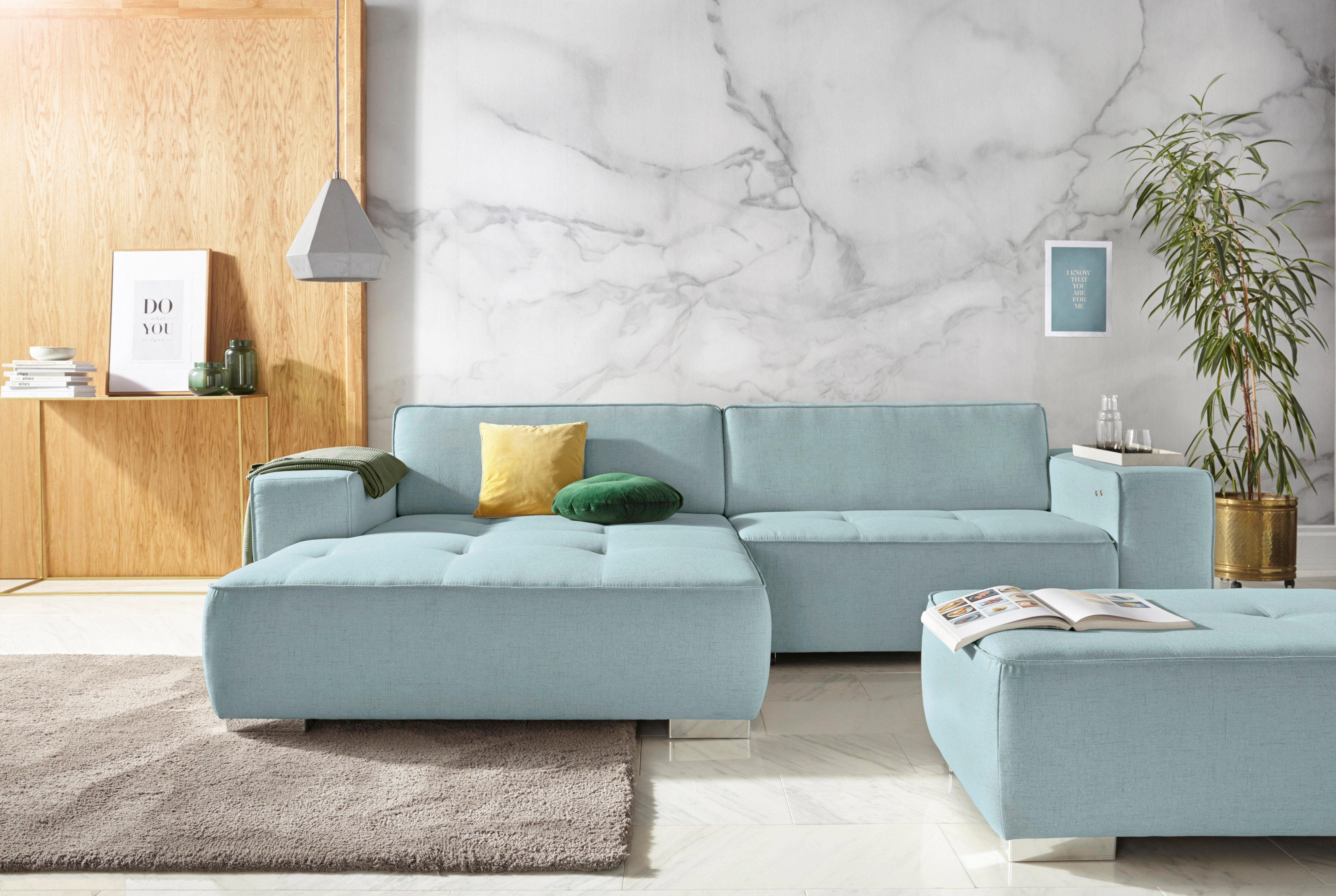 OTTO home Ecksofa Sapporo L-Form, wahlweise Schlaffunktion oder Sitztiefenverstellung, Federkern