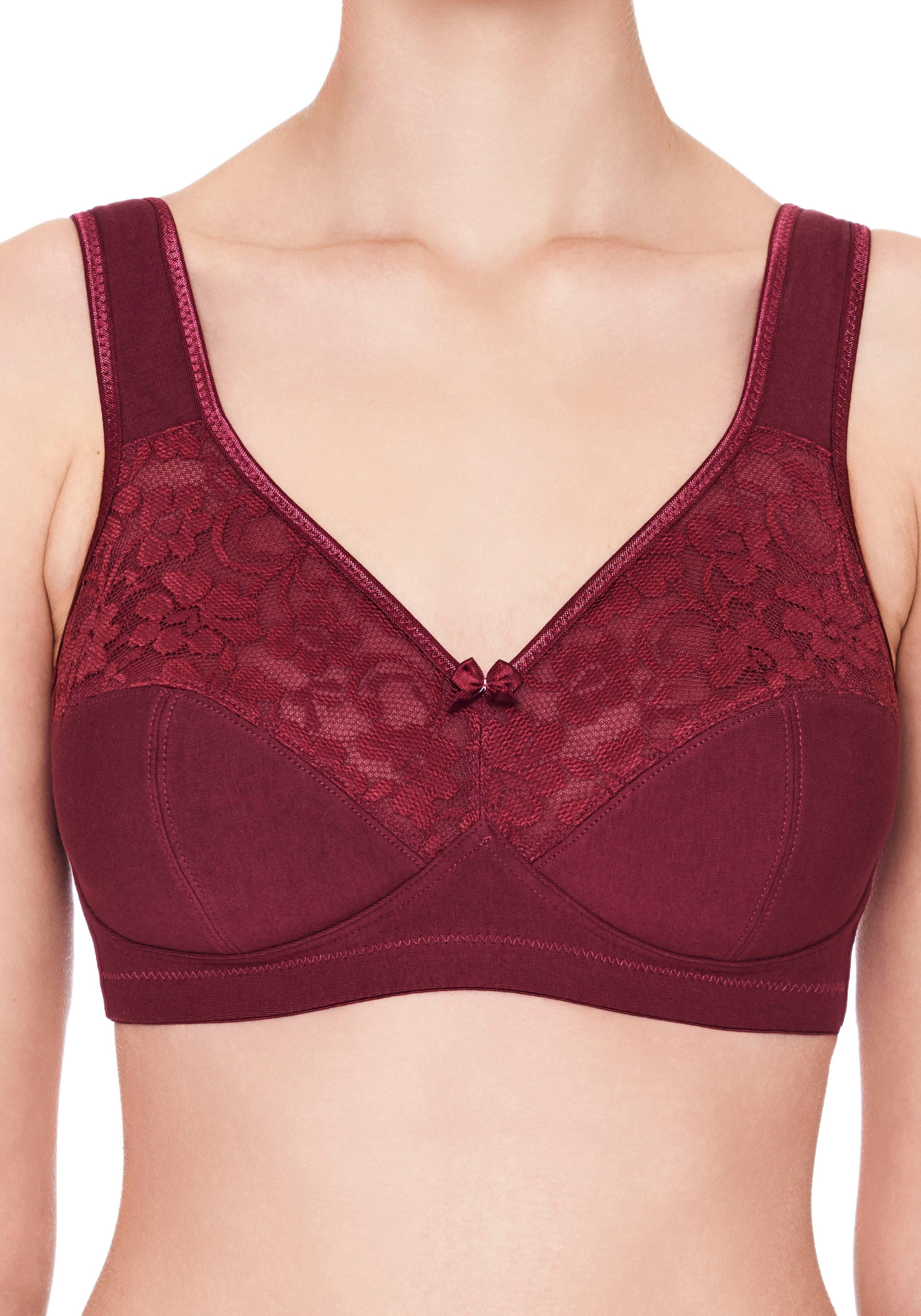 Susa Bügelloser BH Basic (2er Pack) Spitze, genähte Cups, Baumwollmix, elastisch, BH-Set