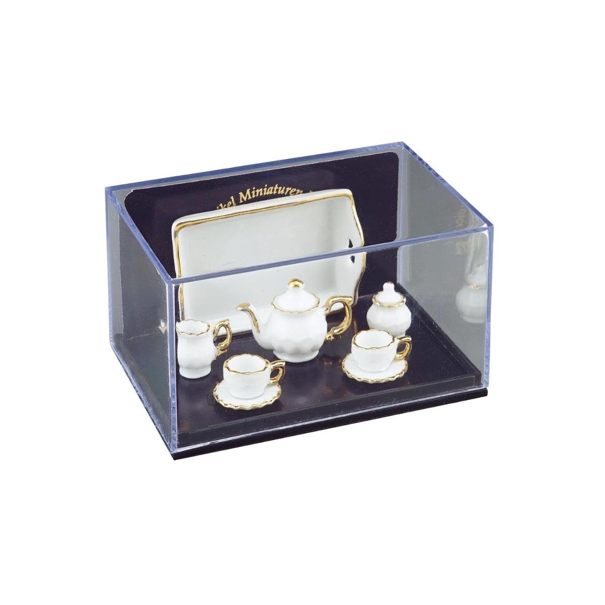 001.348/6 Baronesse - Miniatur "Weiß/Goldrand", Reutter Teeset Dekofigur Porzellan