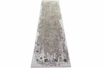 Teppich Teppich modern Wohnzimmerteppich Vintage Teppich Used Look mit Fransen grau, Carpetia, rechteckig, Höhe: 13 mm