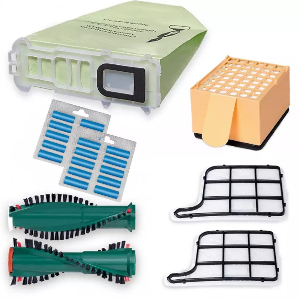 PRIMEBAG Staubsaugerbeutel 43 tlg. Sparset 18 Beutel Bürsten Filter Duft passt für Vorwerk VK 135