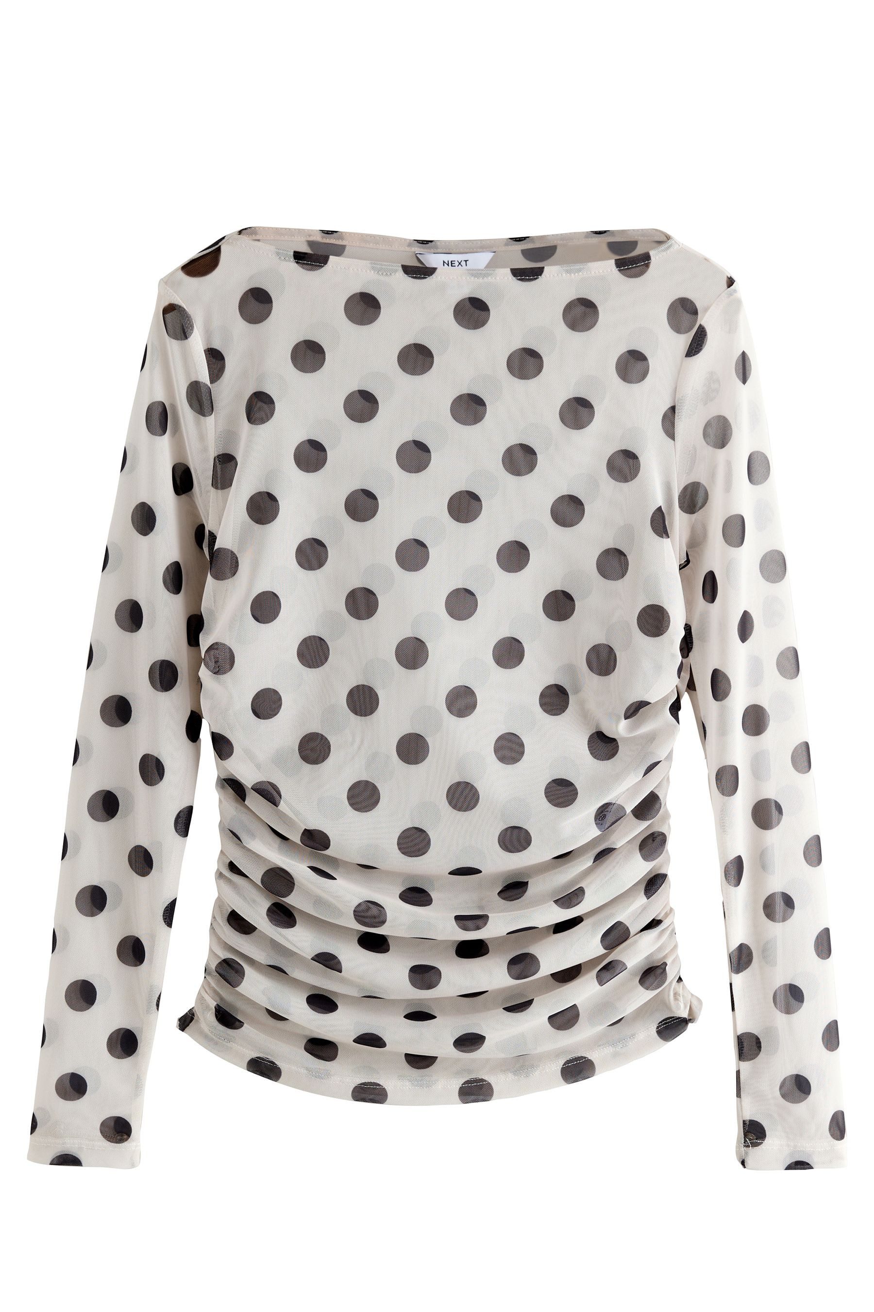 Next Langarmshirt Kew Collection Langarmoberteil mit Mesh und Print (1-tlg) günstig online kaufen