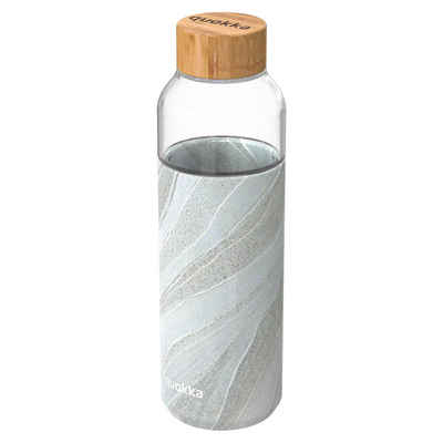 Stor Trinkflasche QUOKKA Flow Glasflasche Wasserflasche antirutsch Cover 660 ml
