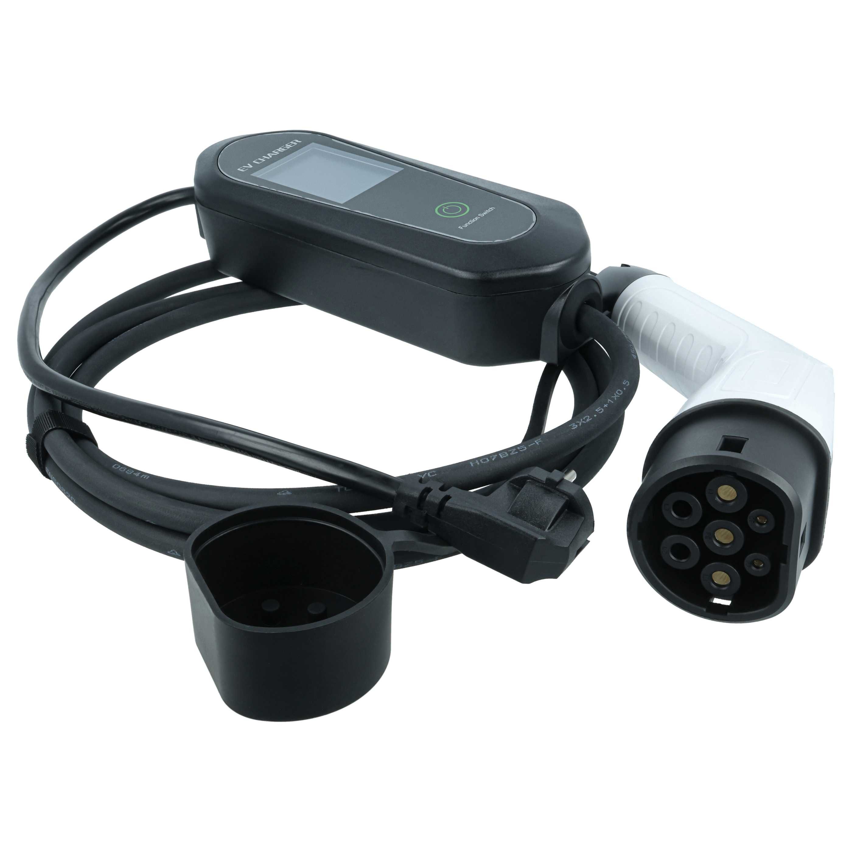 vhbw Typ 2 Ladekabel 3,5 kW 1-phasig für Elektroauto / Plug-in-Hybrid Autoladekabel, (300.0 cm), Gummischutzkappe,Überhitzungsschutz,Unterspannungsschutz