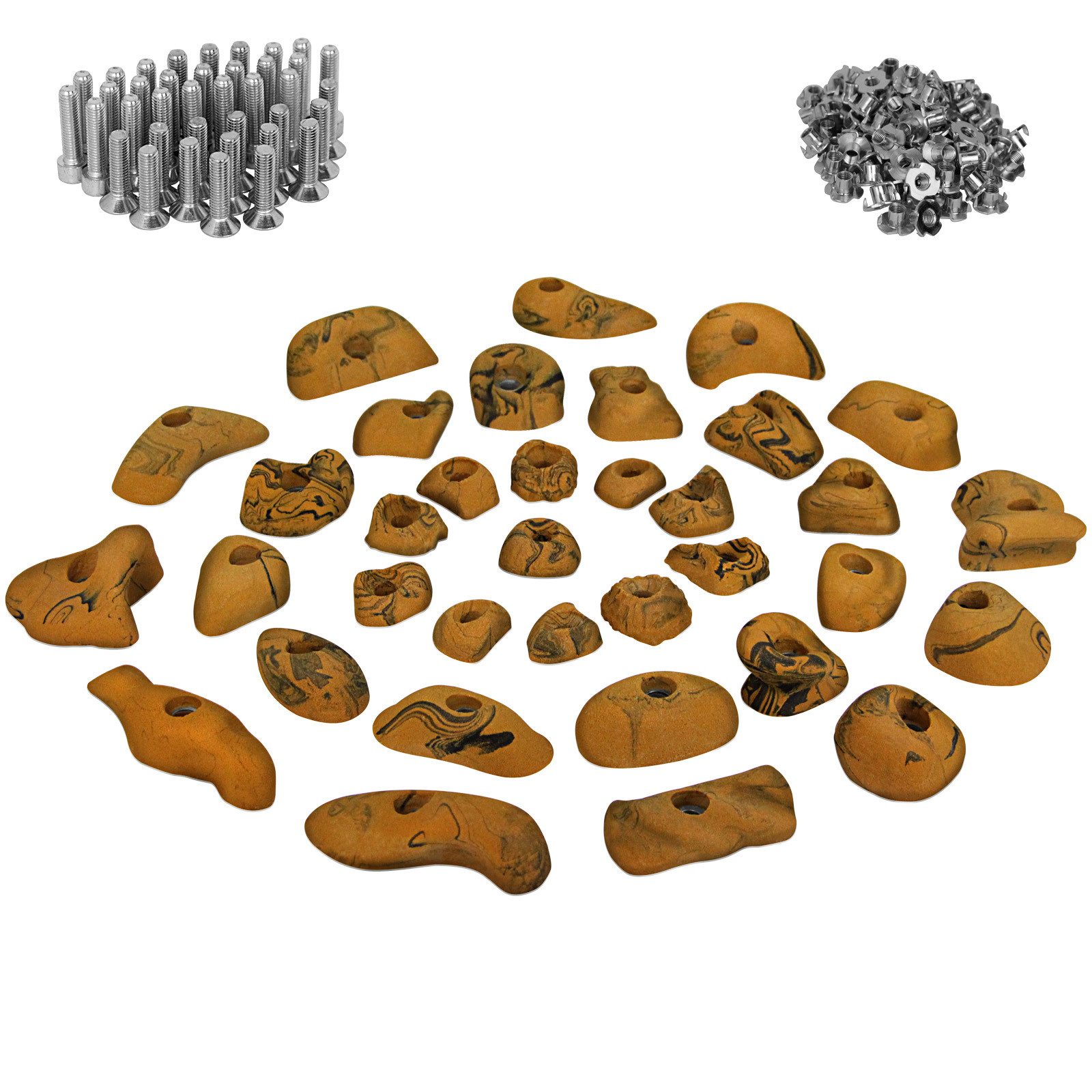 Klettergriff Starterset ALPIDEX 35 Klettergriffe - inklusive Befestigungsmaterial