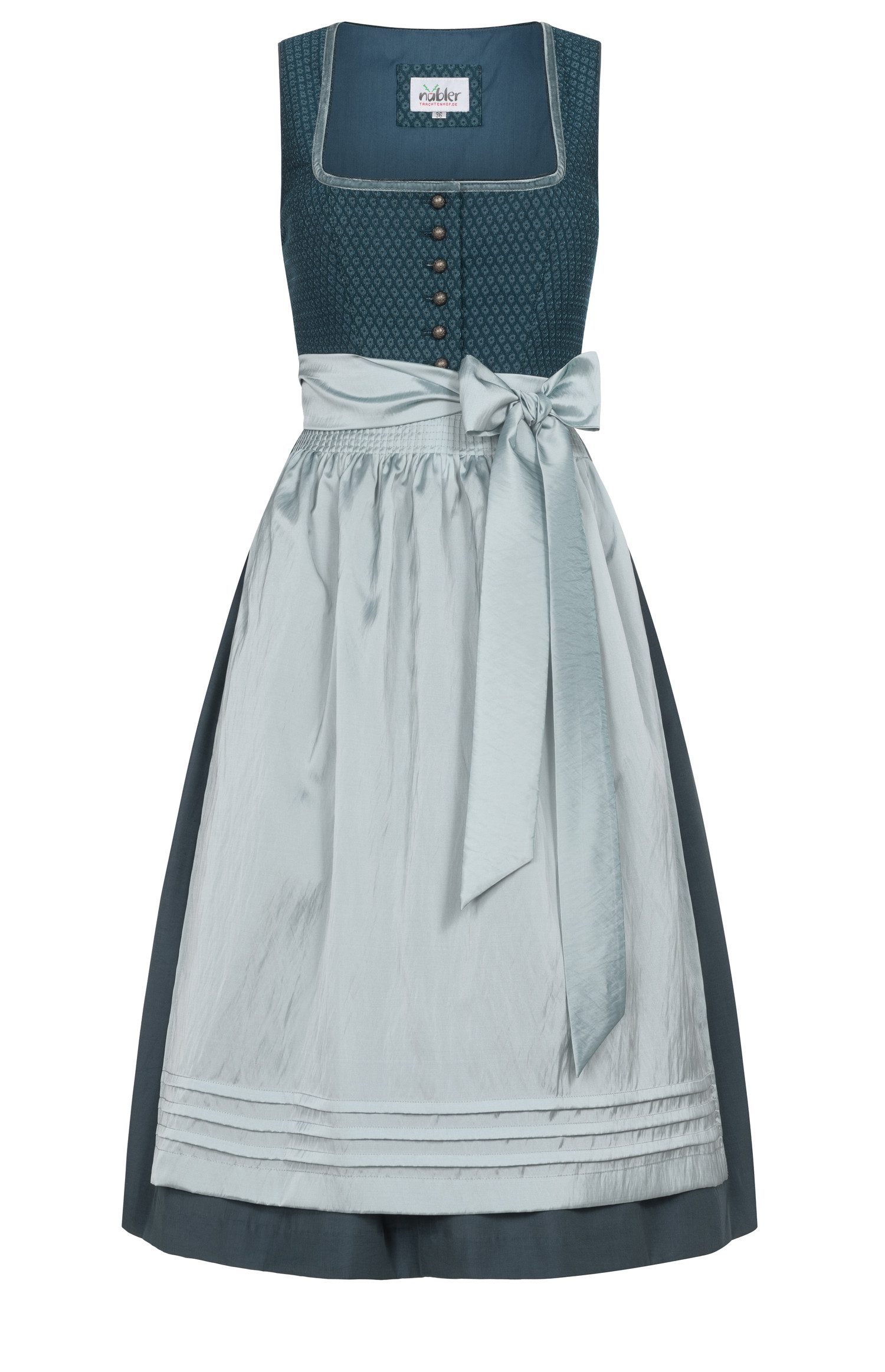 Dirndl Midi Dirndl Gudrun in Petrol von Nübler