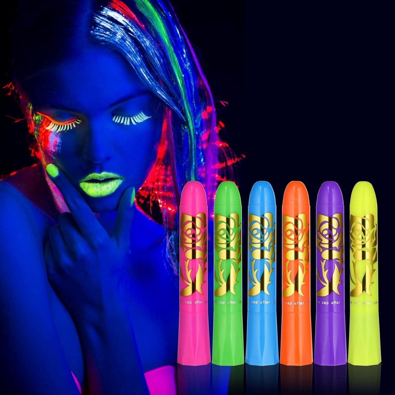 Schminkstift UV Bodypainting Neon Farben Set Schminkstifte Face Paint Halloween